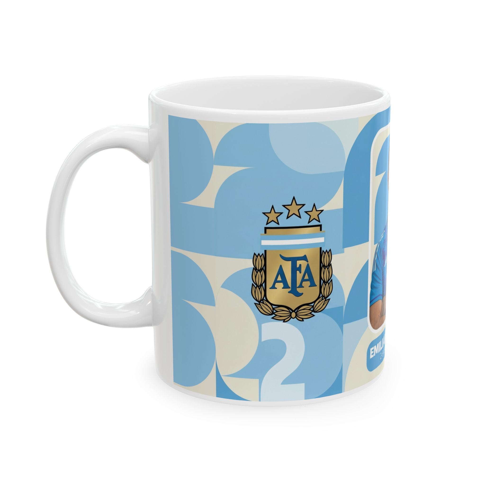 Argentina Soccer Player Emiliano Martínez Ceramic Mug (11oz, 15oz), World Cup 2026 Mugs