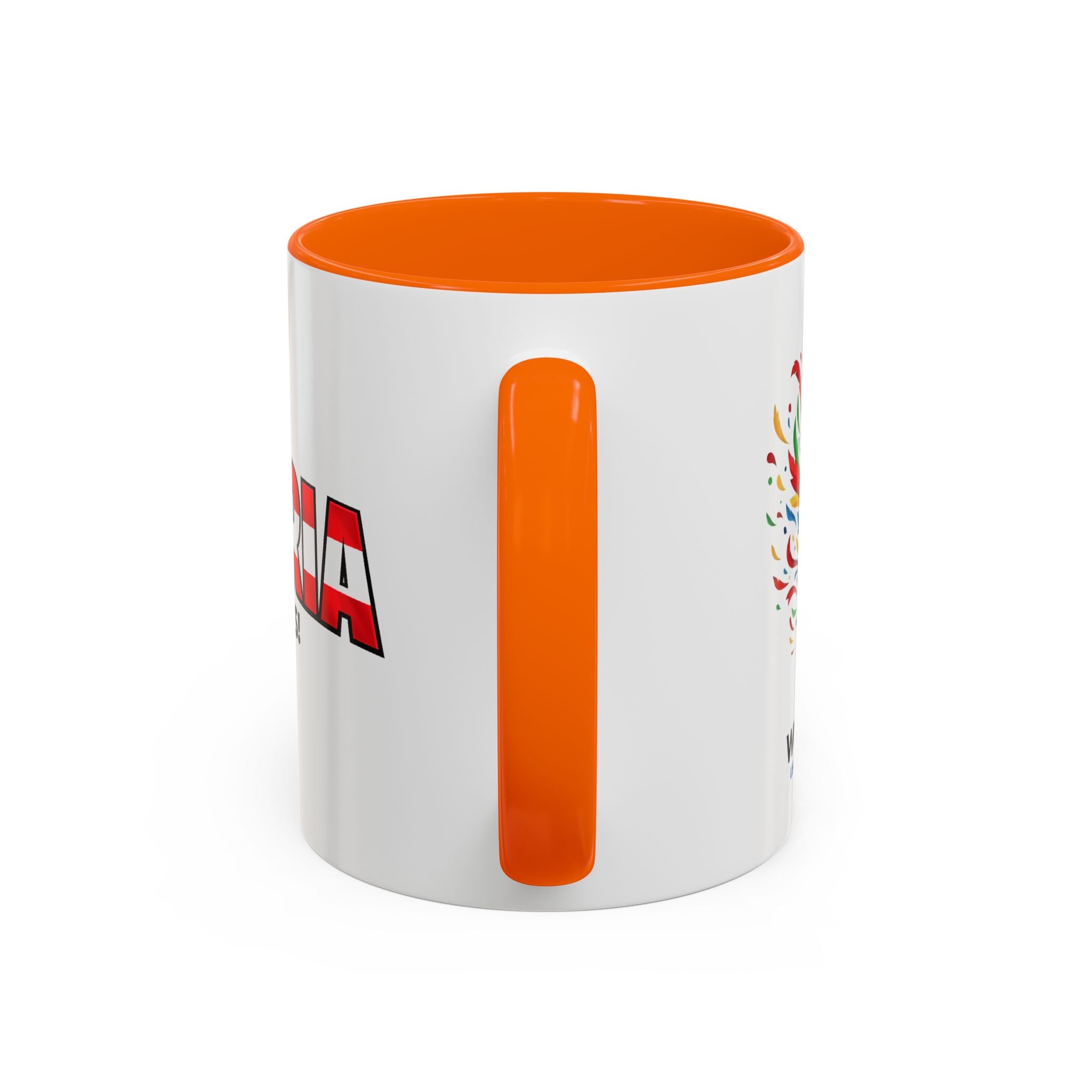 Austria Flag Text mug | Accent Coffee Mug (11/15oz)