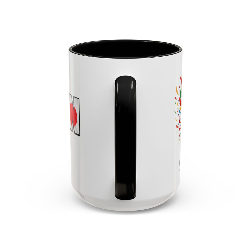 Japan Nippon Text Accent Mug | Flag Lettering Coffee Cup, World Cup 2026, Gift for Dad