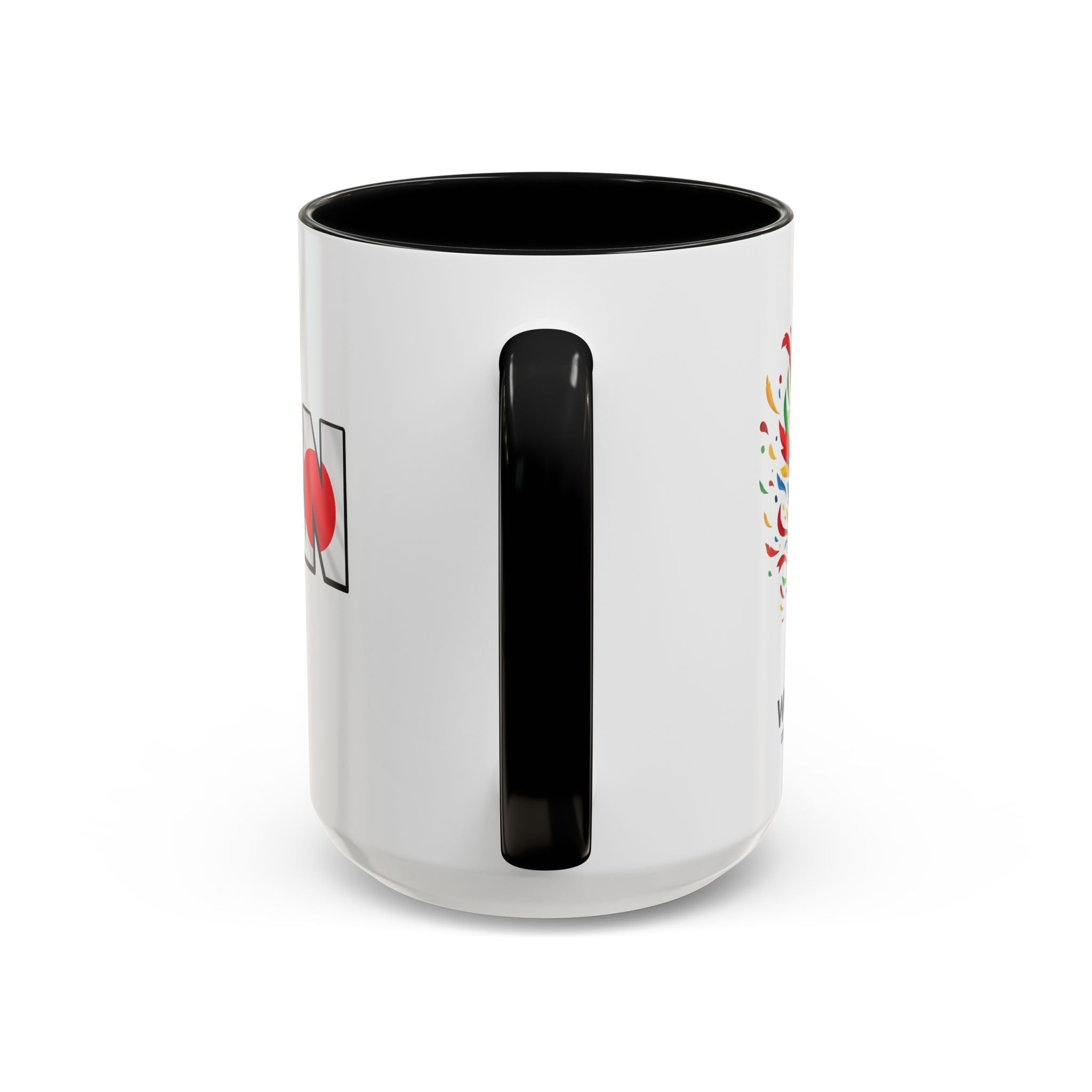 Japan Nippon Text Accent Mug | Flag Lettering Coffee Cup, World Cup 2026, Gift for Dad