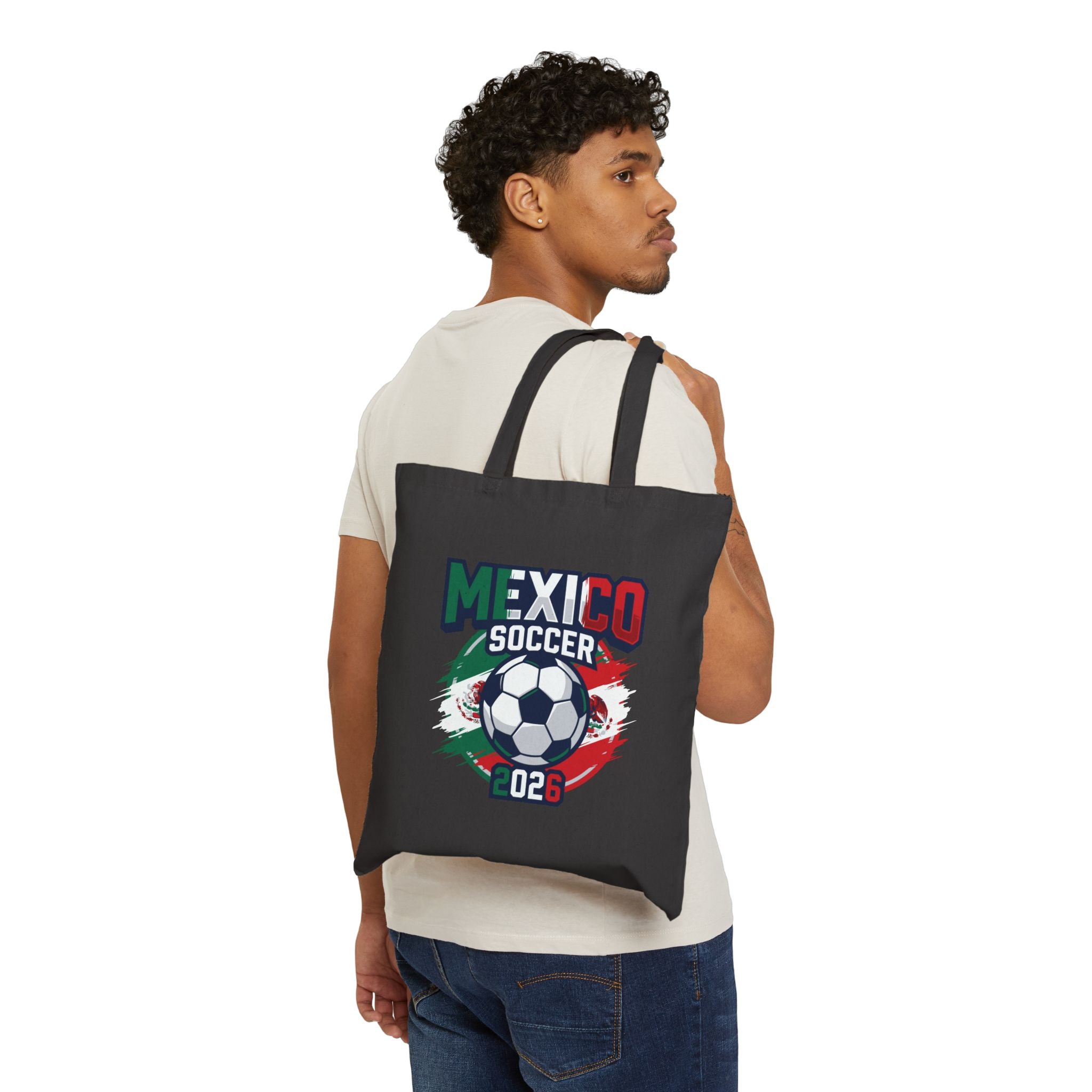 Mexico Soccer 2026 Tote Bag, World Cup Football Canvas Tote, Mother's Day Gift