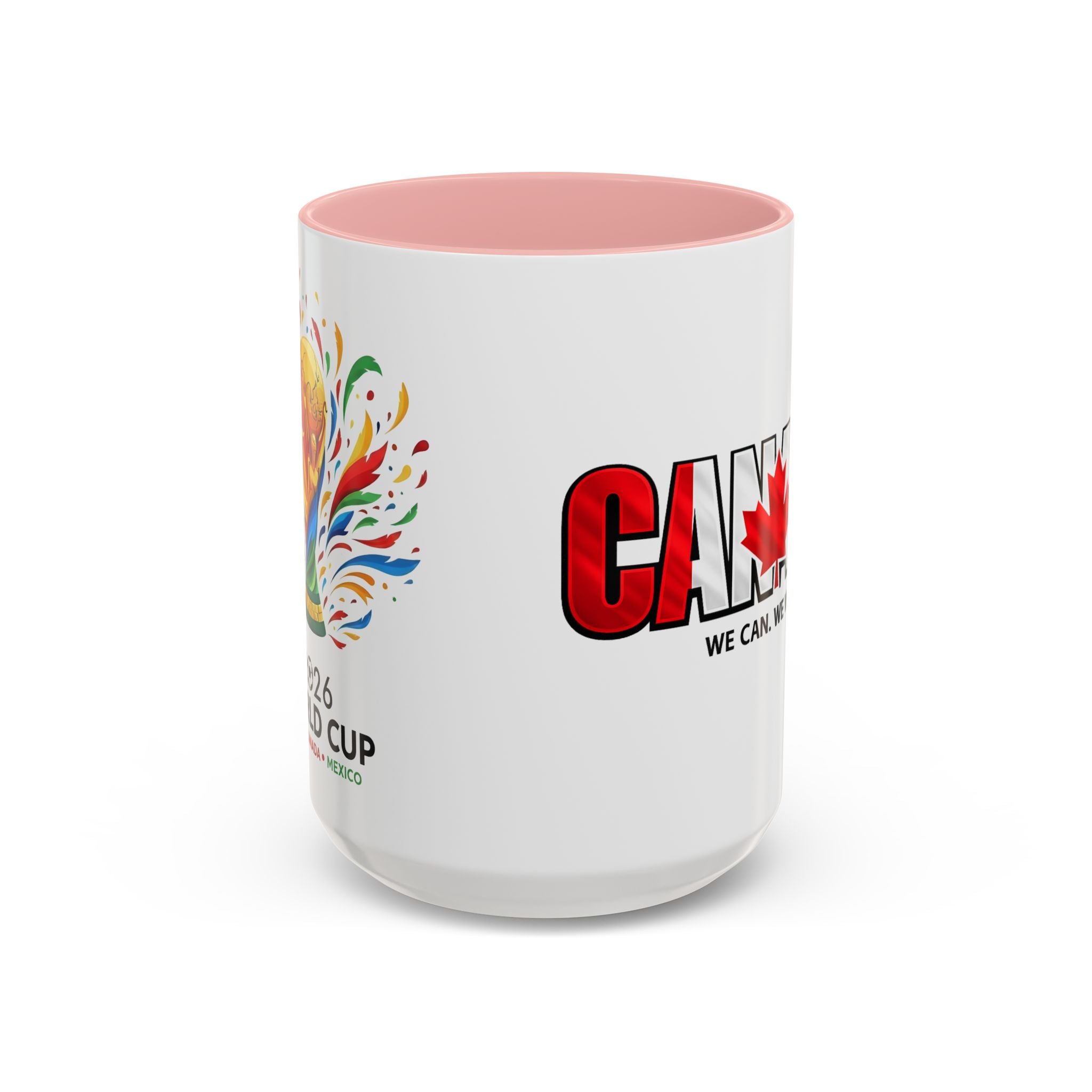 Canada Maple Leaf Text Coffee Mug | We Can. We Will. World Cup 2026, Canada Flag, Gift for Dad