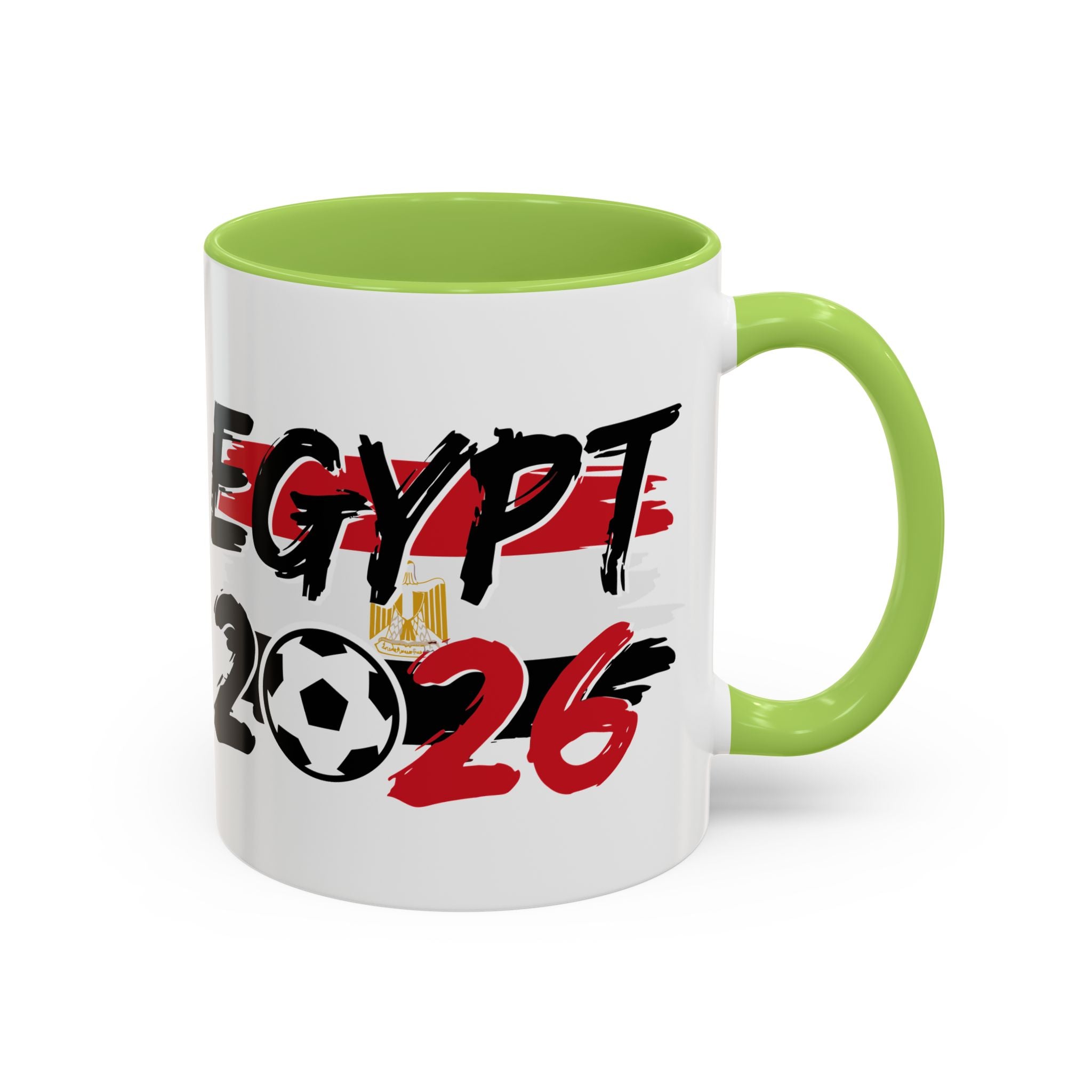 Egypt 2026 Soccer World Cup Accent Coffee Mug | Egypt 2026 Football Flag Design, Soccer World Cup 2026, Gift for Dad