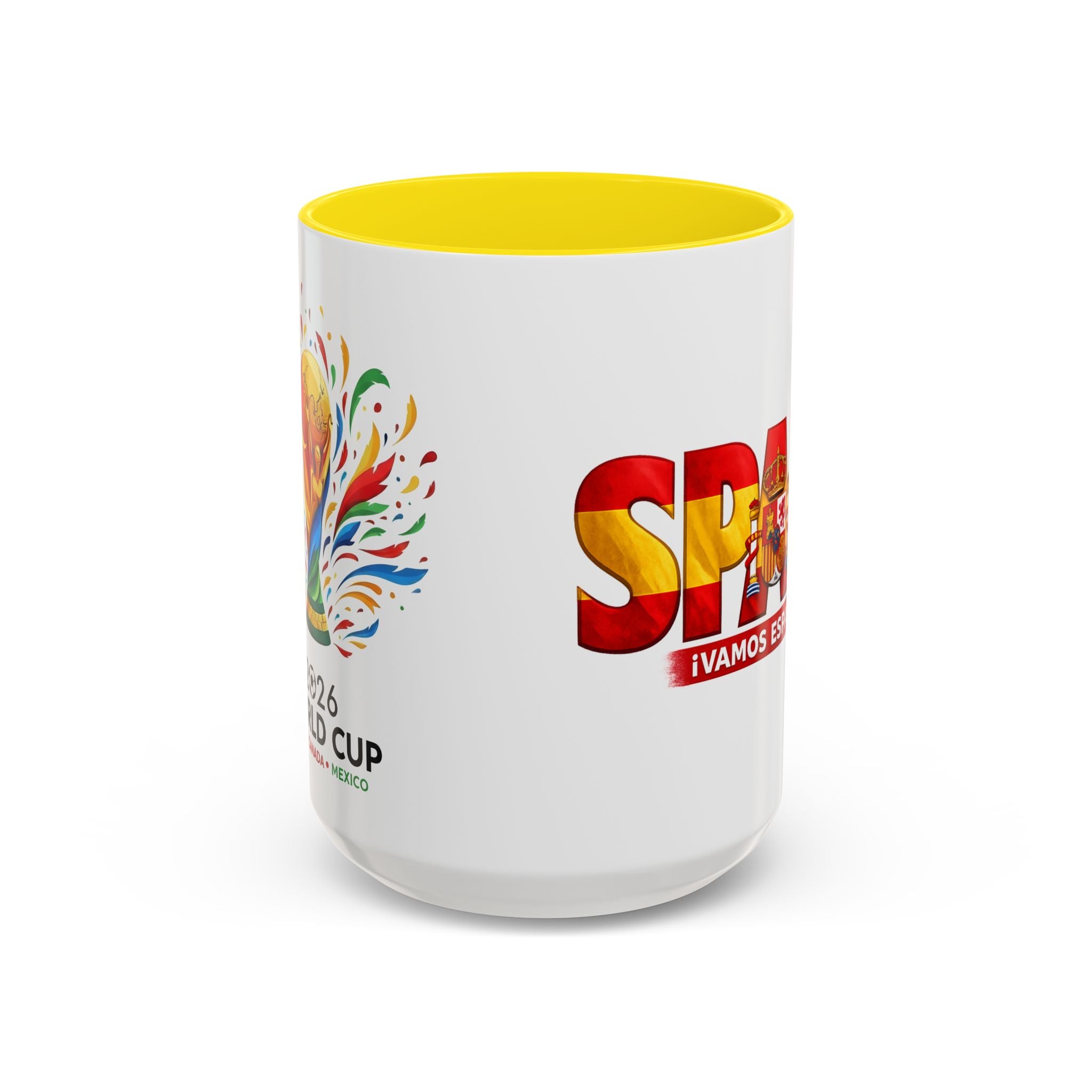 Spain Flag Word Mug | Accent Coffee Mug 11oz 15oz, Soccer World Cup 2026, Gift for Dad