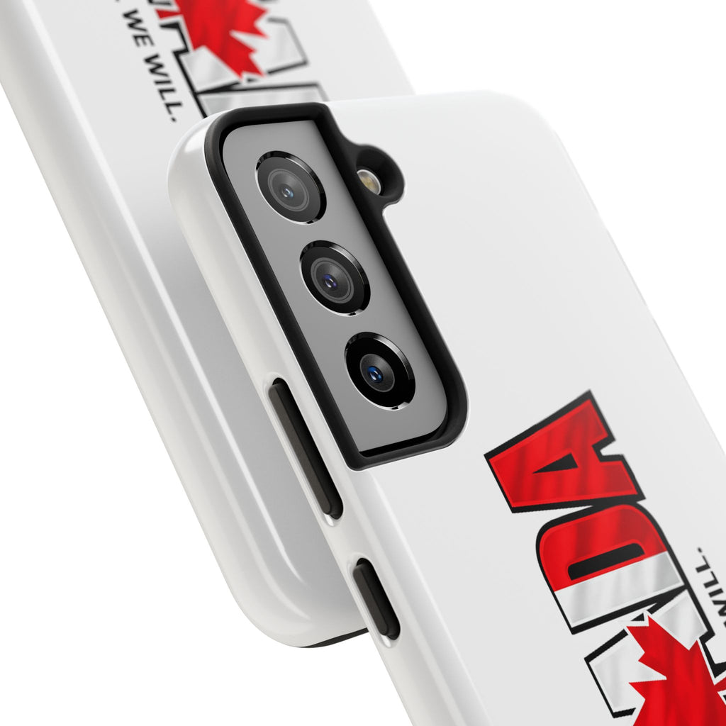 Canada Maple Leaf Phone Case | Canada text with red leaf, we can we will, Protective, Glossy, World Cup 2026