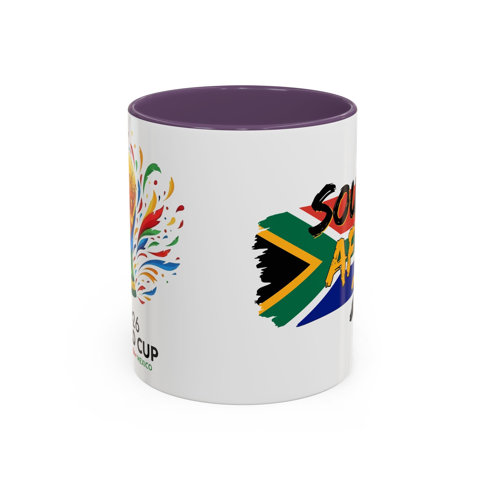 South Africa 2026 Soccer Flag Accent Coffee Mug | 11oz 15oz, Soccer World Cup 2026, Gift for Dad