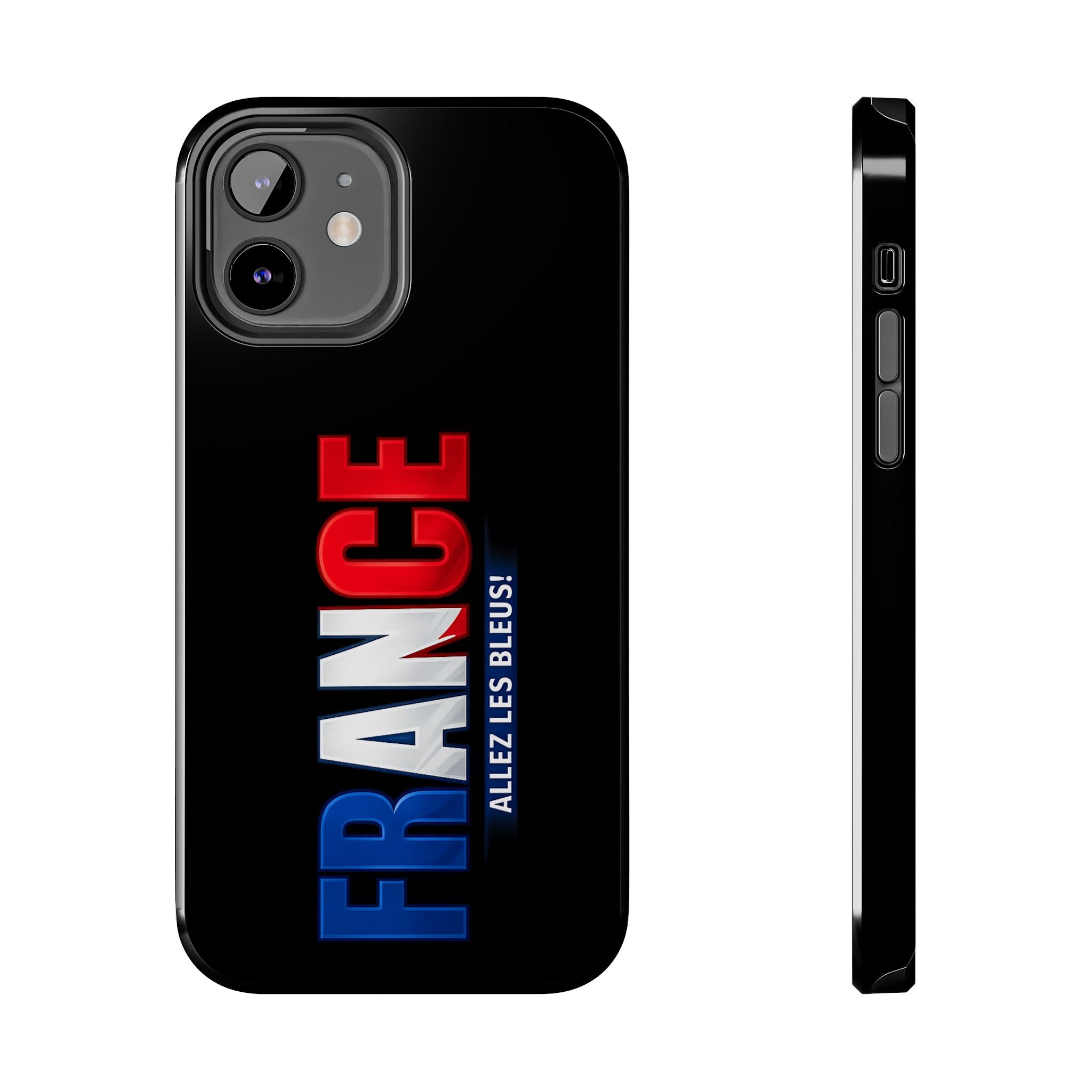 France tricolor vertical text Phone Case | Allez Les Bleus!, Cuctom Protective, Glossy Tough Cases, World Cup 2026