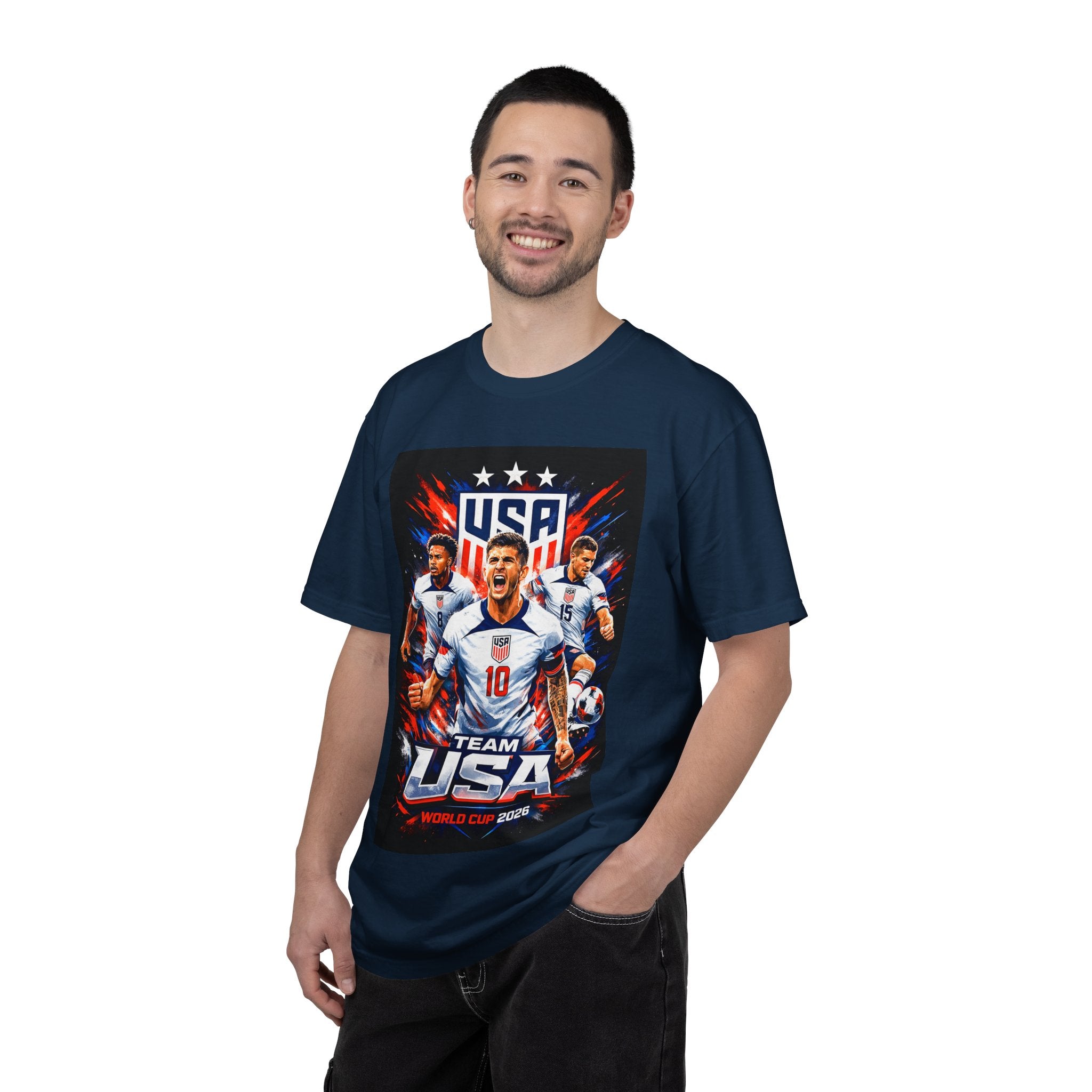USA Soccer Players Team USA T-Shirt | 2026 World Cup Back Trophy Design, USA Flag, Gift for him, Collectible