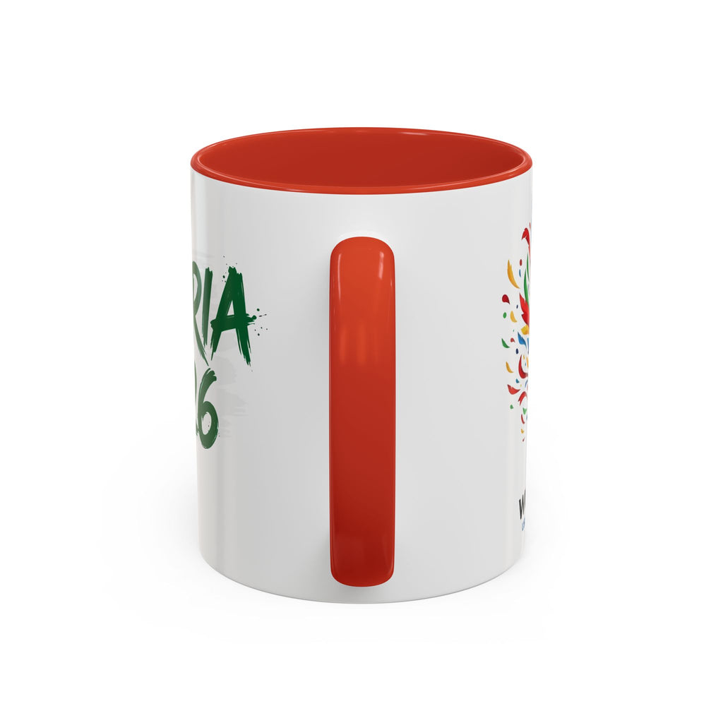 Algeria 2026 Soccer Logo Accent Coffee Mug | 11oz 15oz, Soccer World Cup 2026, Gifts for Dad