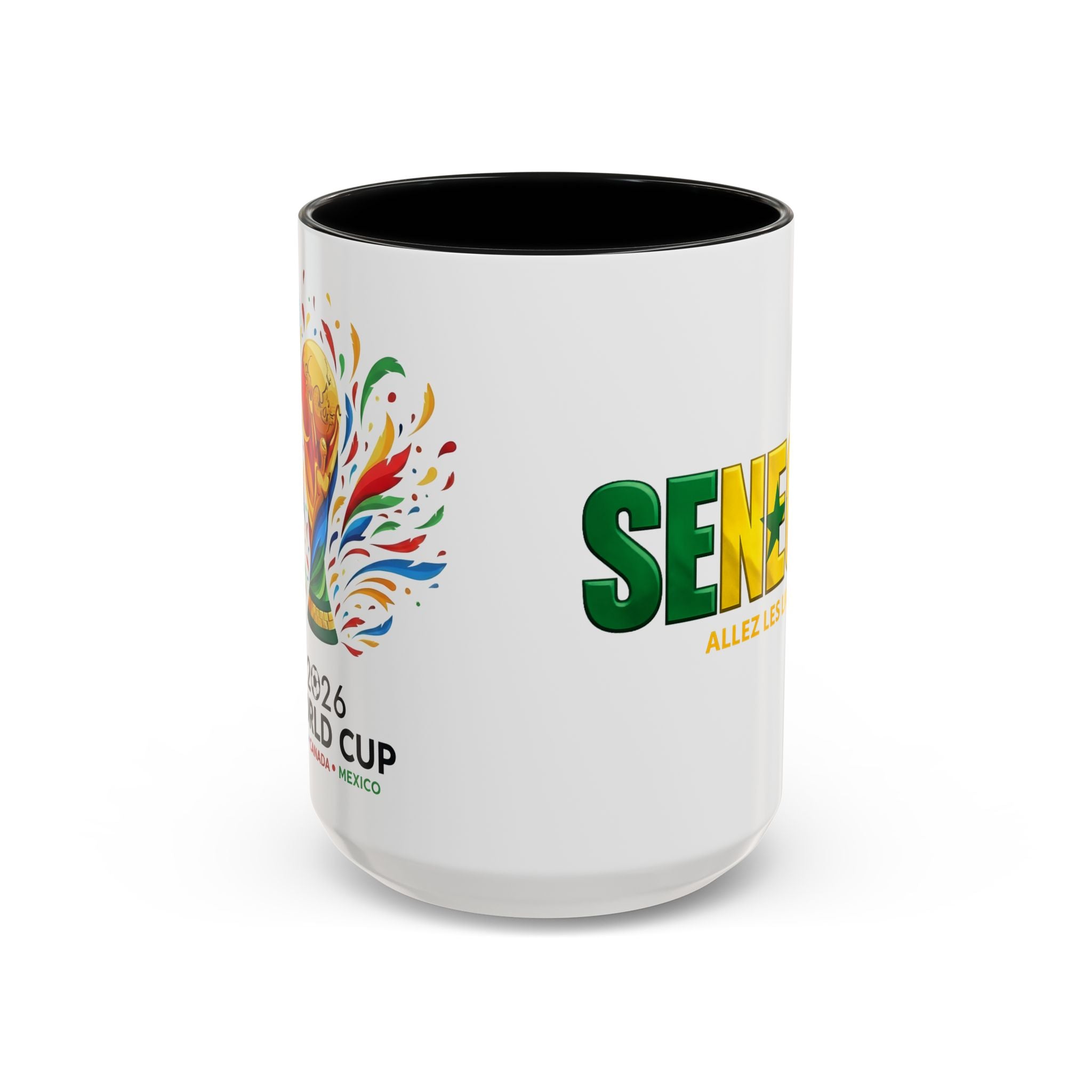 Senegal flag text mug | Accent Coffee Mug 11oz 15oz, Soccer World Cup 2026, Gift for Dad