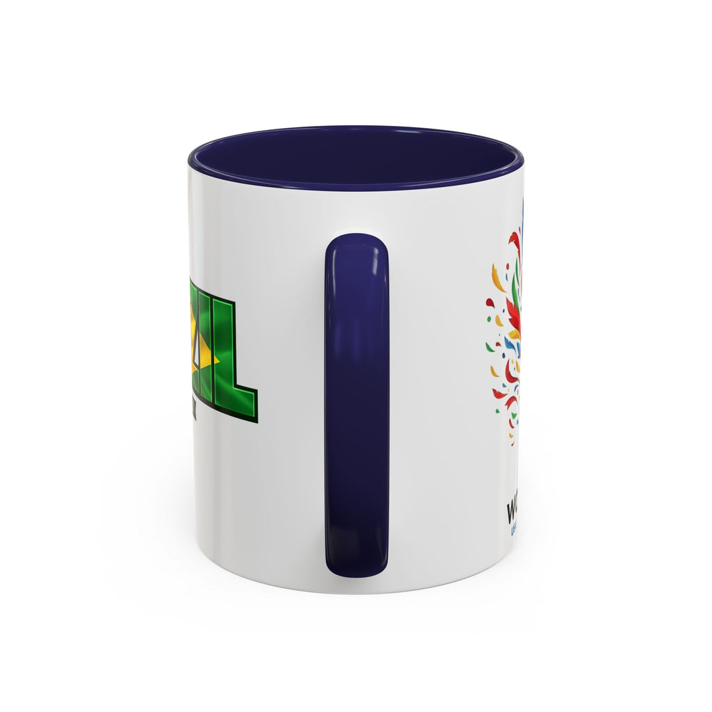 Brazil Vamos Brasil mug | Accent coffee mug, Brazil flag text design, Soccer World Cup 2026, Gifts for Dad