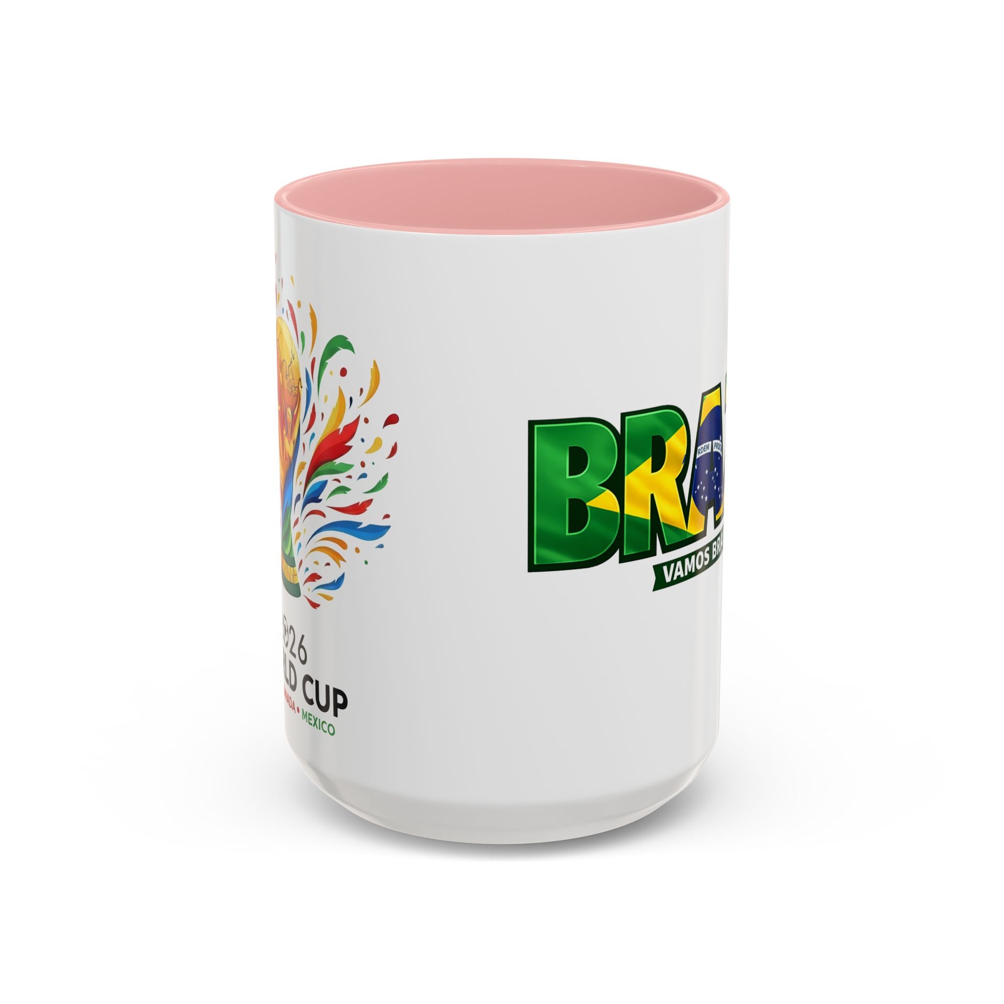 Brazil Vamos Brasil mug | Accent coffee mug, Brazil flag text design, Soccer World Cup 2026, Gifts for Dad
