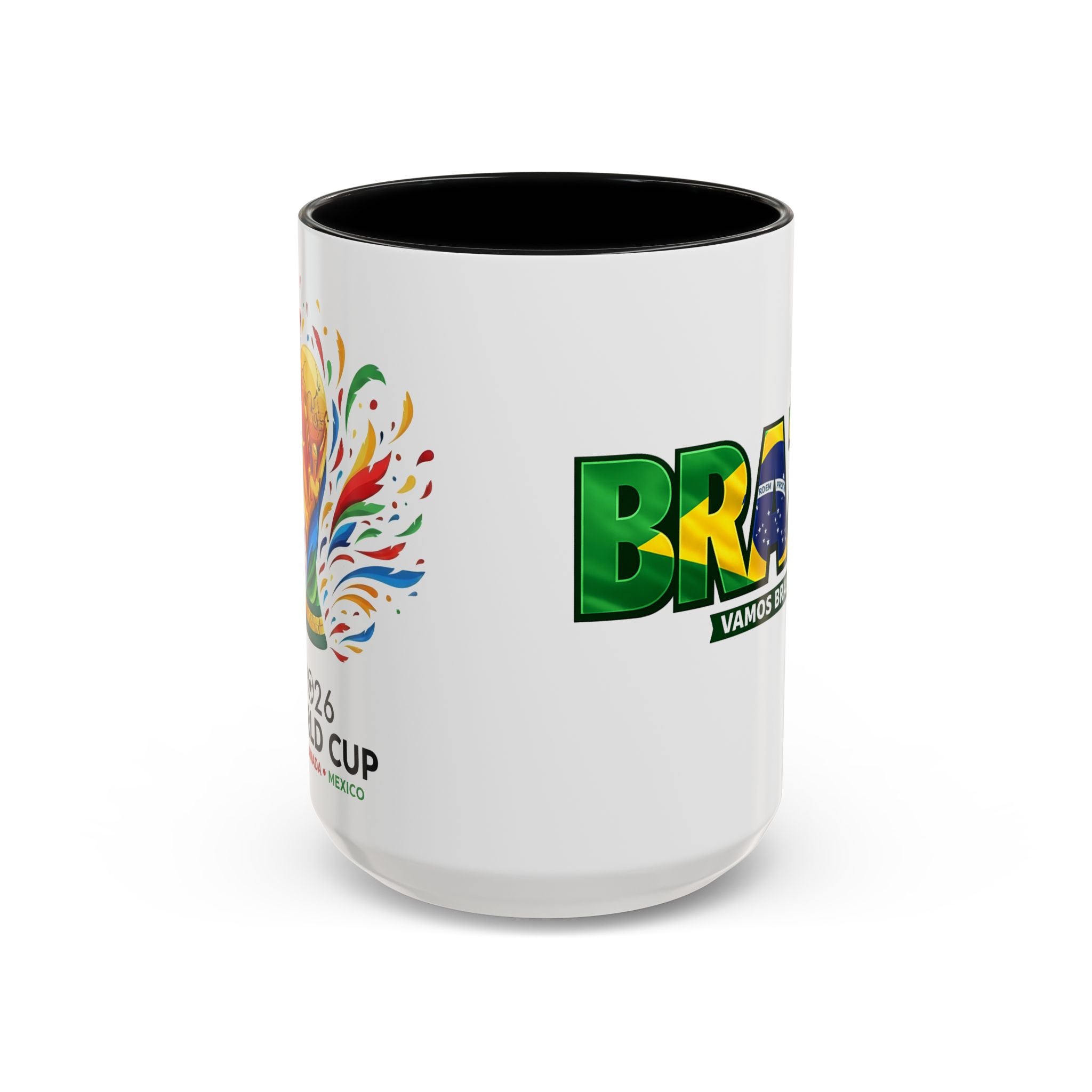 Brazil Vamos Brasil mug | Accent coffee mug, Brazil flag text design, Soccer World Cup 2026, Gifts for Dad