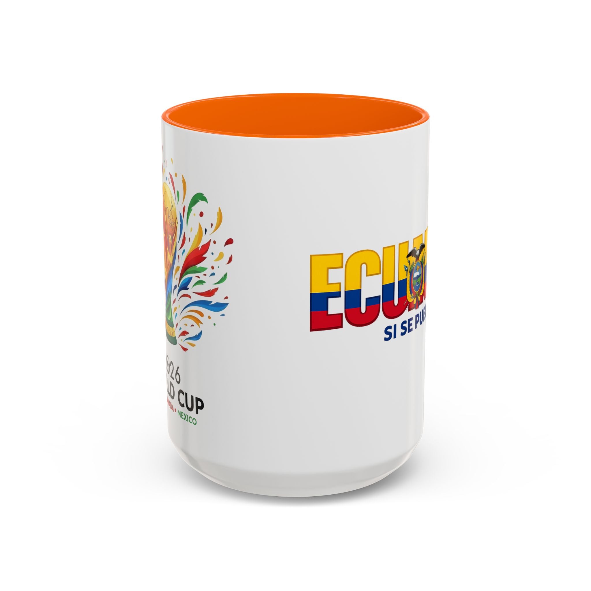 Ecuador Flag Text mug | Accent Coffee Mug (11/15oz), World Cup 2026, Gift for Dad, Father Day
