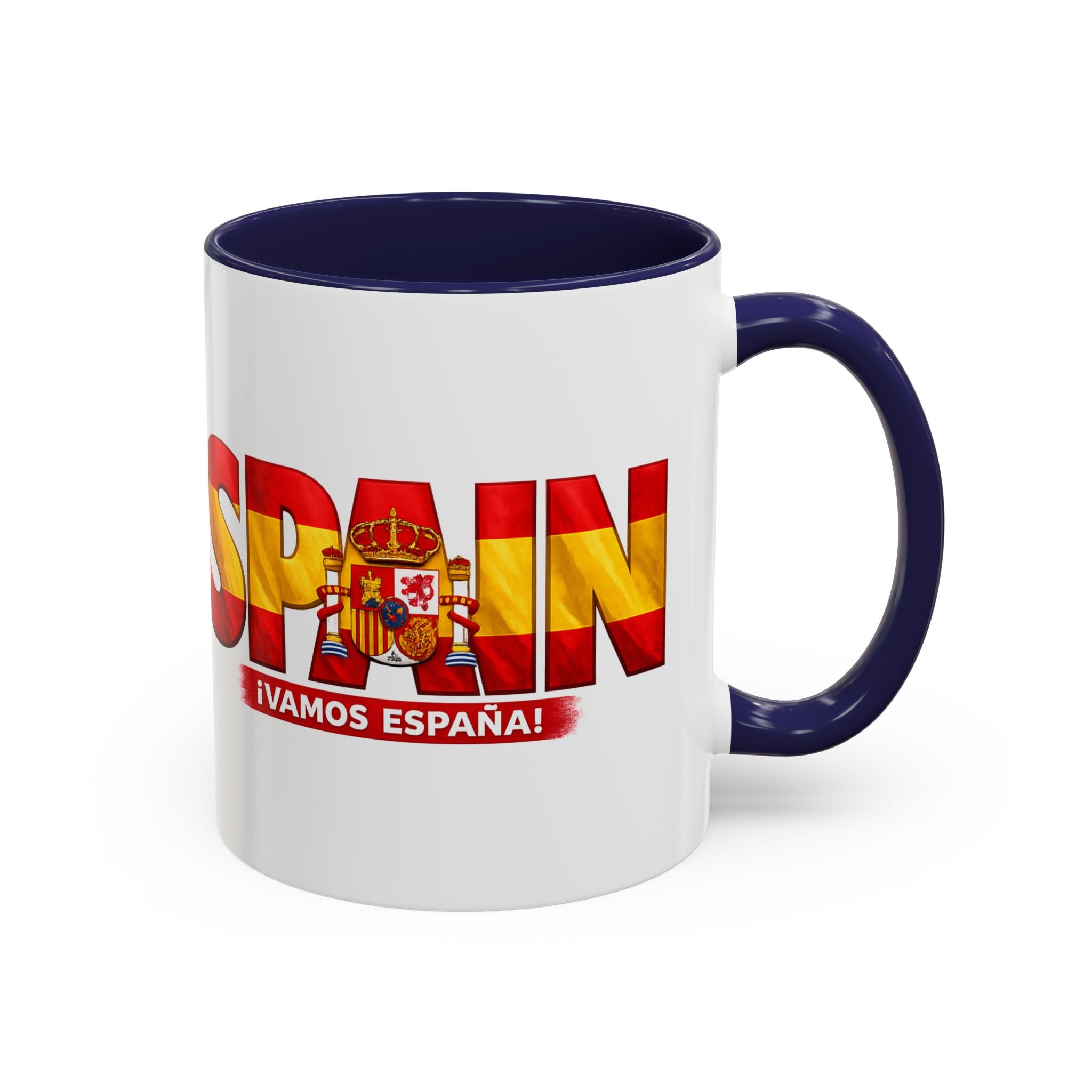 Spain Flag Word Mug | Accent Coffee Mug 11oz 15oz, Soccer World Cup 2026, Gift for Dad