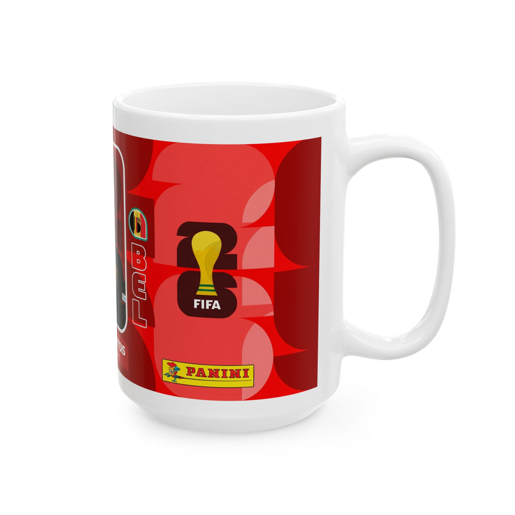 Belgium Soccer Player Thibaut Courtois Mug — Ceramic Coffee Cup (11oz/15oz), World Cup 2026 Mugs