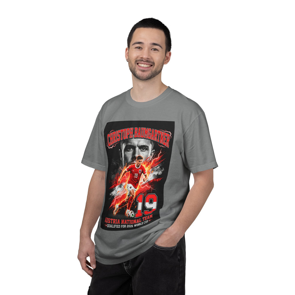 Austrian Soccer Player 19 T-Shirt | 2026 World Cup Back Trophy Design, Austria Flag, Gift for him, Collectible