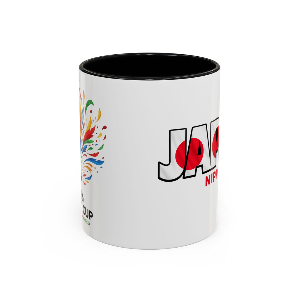 Japan Nippon Text Accent Mug | Flag Lettering Coffee Cup, World Cup 2026, Gift for Dad