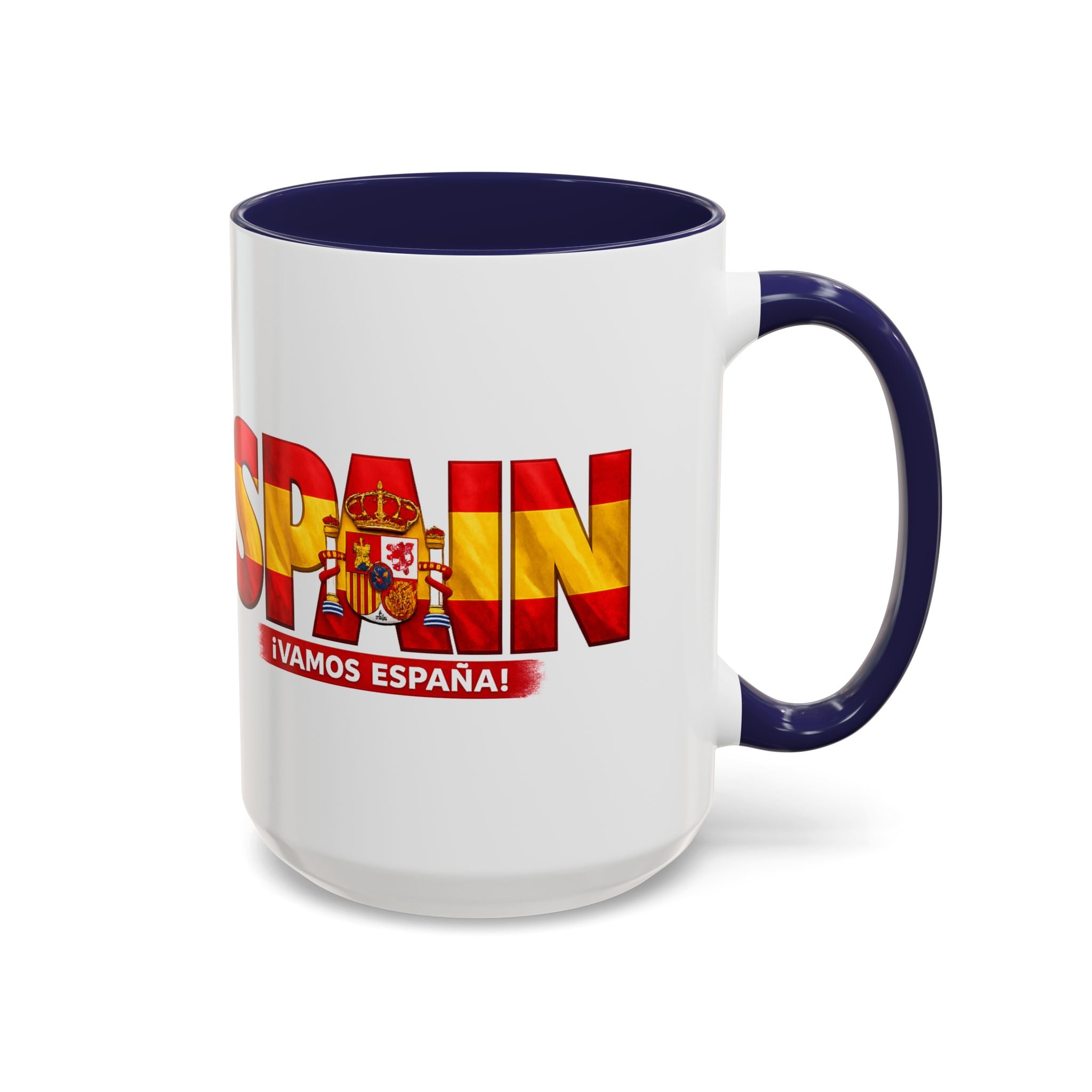 Spain Flag Word Mug | Accent Coffee Mug 11oz 15oz, Soccer World Cup 2026, Gift for Dad
