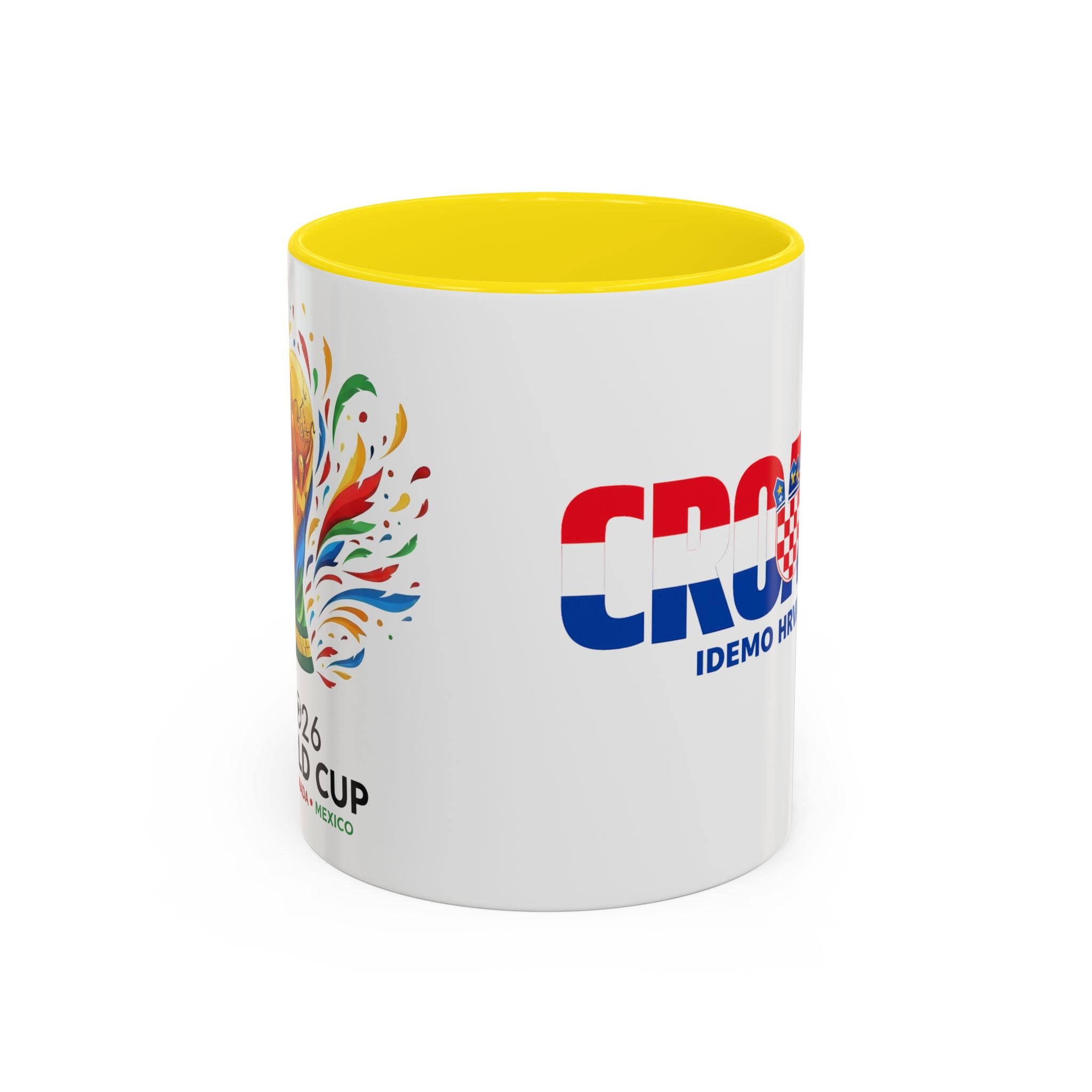 Croatia Flag Logo Accent Coffee Mug | Croatian Pride 11oz 15oz, World Cup 2026, Gifts for Dad
