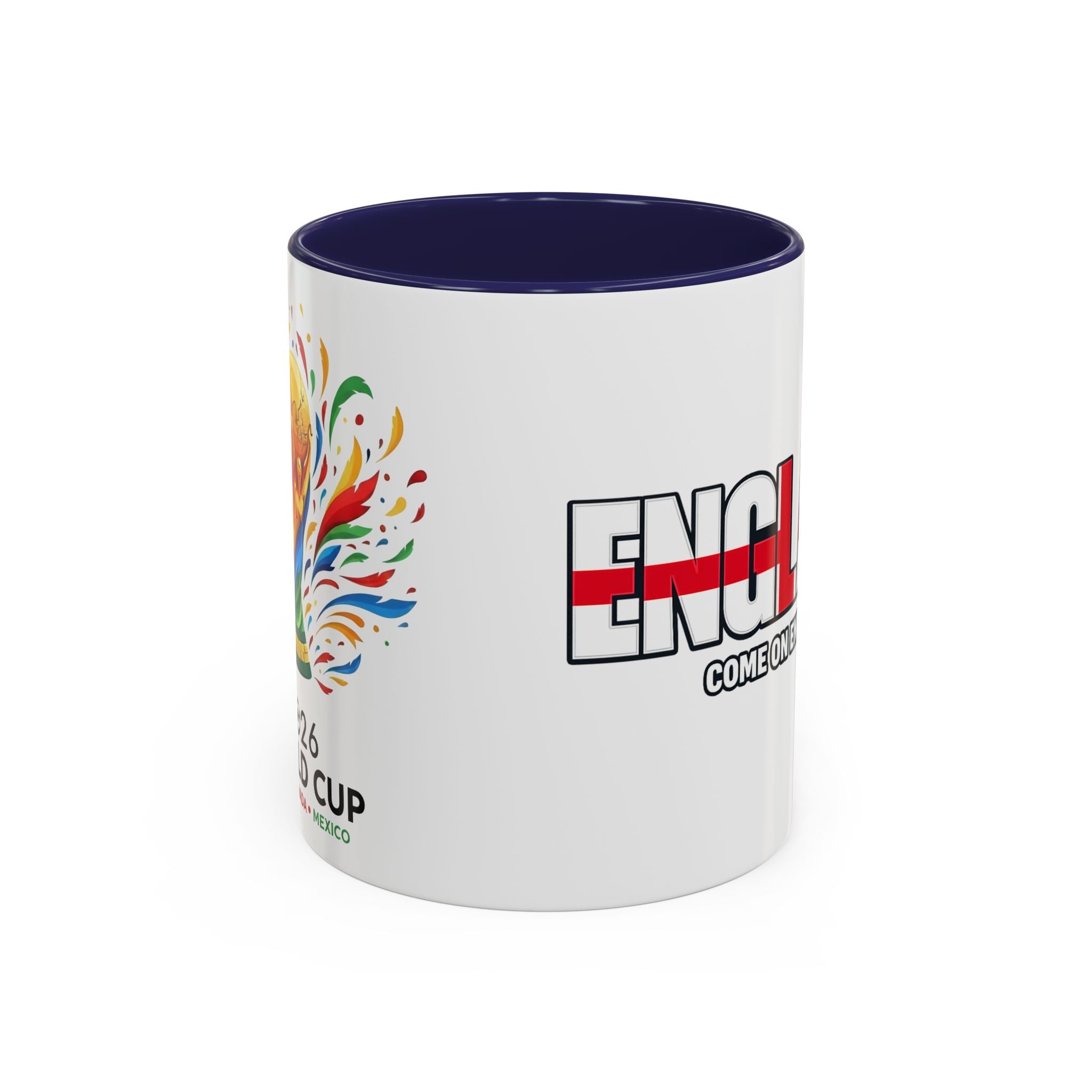 England Flag Typography Accent Coffee Mug | Come On England, World Cup 2026, Gift for Dad