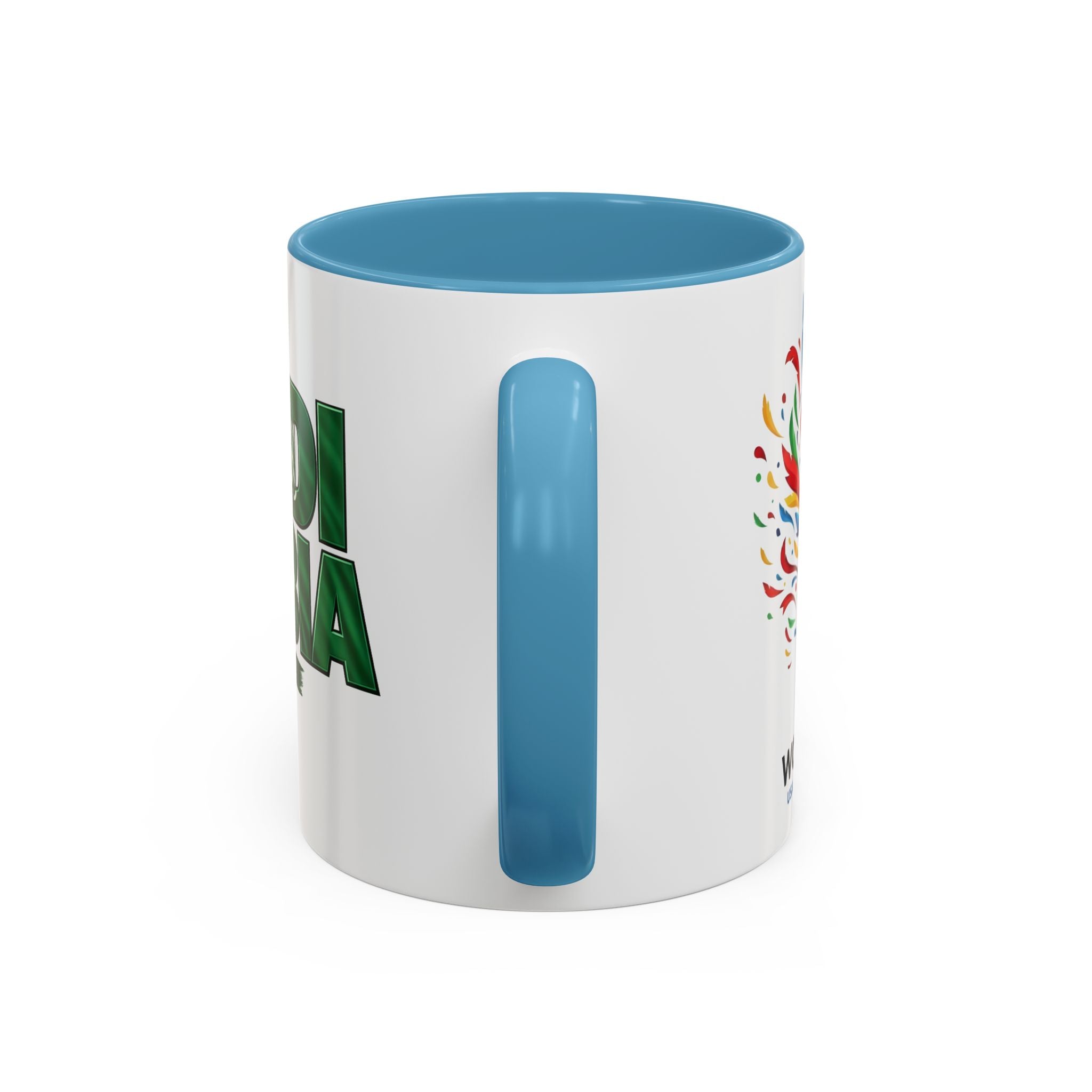 Saudi Arabia Typography Mug | Accent Coffee Mug, Green National Design, Soccer World Cup 2026, Gifts for Dad
