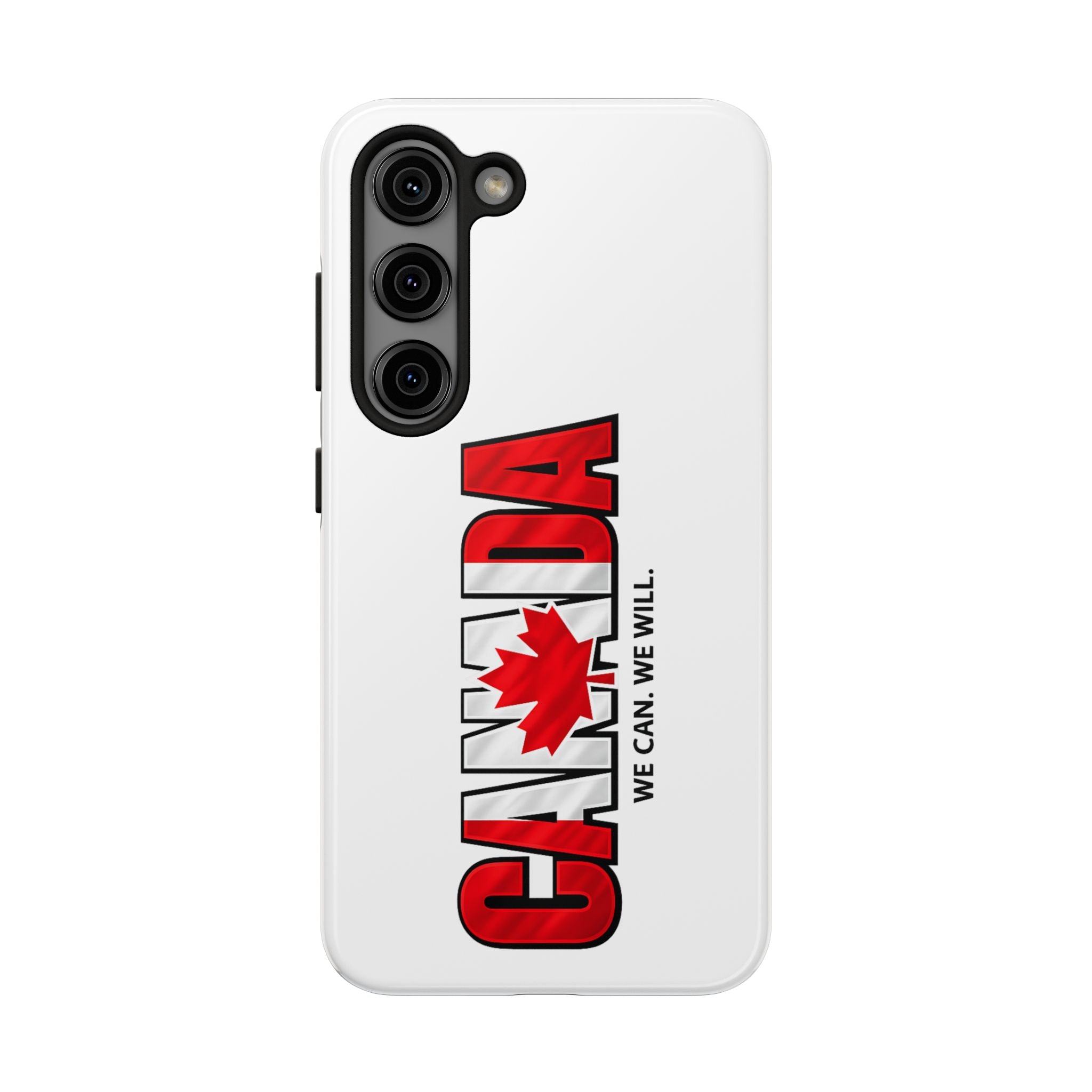 Canada Maple Leaf Phone Case | Canada text with red leaf, we can we will, Protective, Glossy, World Cup 2026