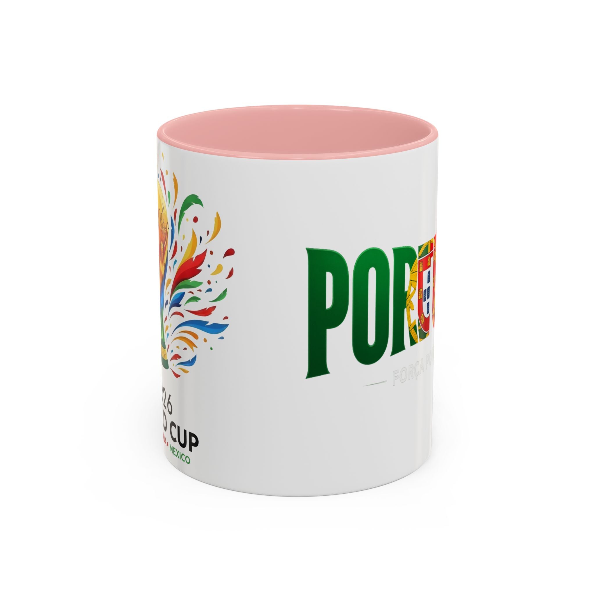 Portugal flag lettering Accent Coffee Mug | Portugal souvenir mug, Soccer World Cup 2026, Gift for Dad