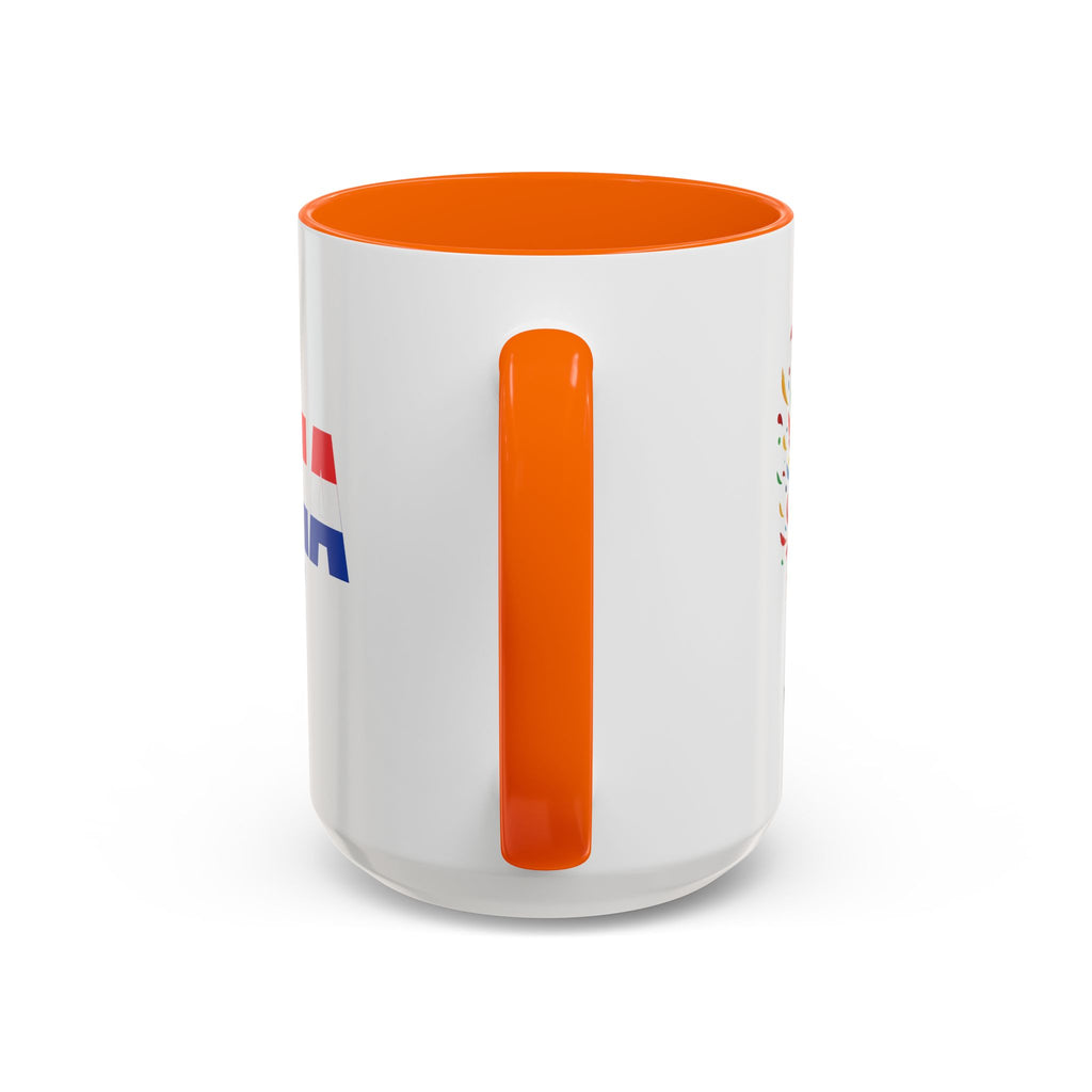 Croatia Flag Logo Accent Coffee Mug | Croatian Pride 11oz 15oz, World Cup 2026, Gifts for Dad