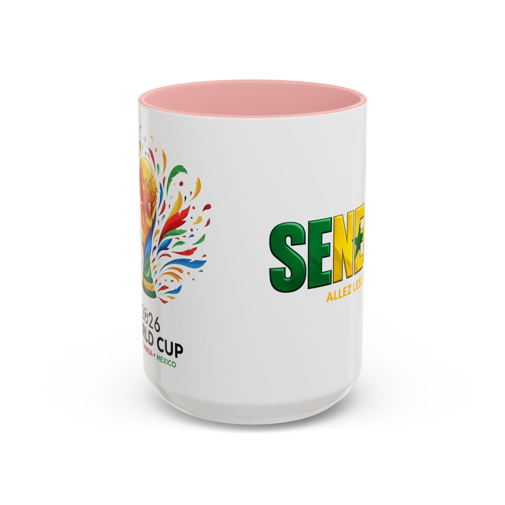 Senegal flag text mug | Accent Coffee Mug 11oz 15oz, Soccer World Cup 2026, Gift for Dad