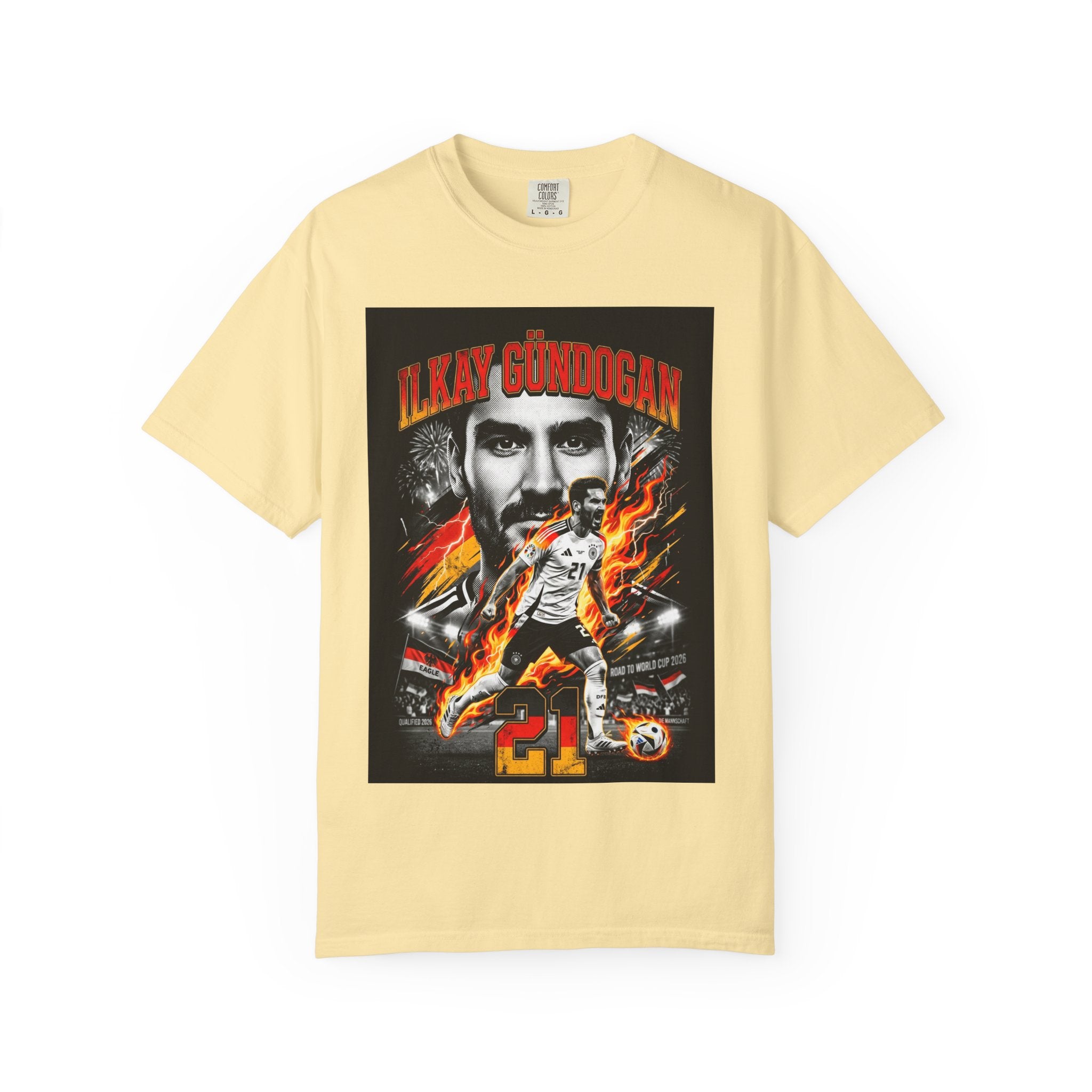 Ilkay Gundogan Soccer Player Graphic T-Shirt | 2026 World Cup Back Print, Germany Flag, Gift for him, Collectible