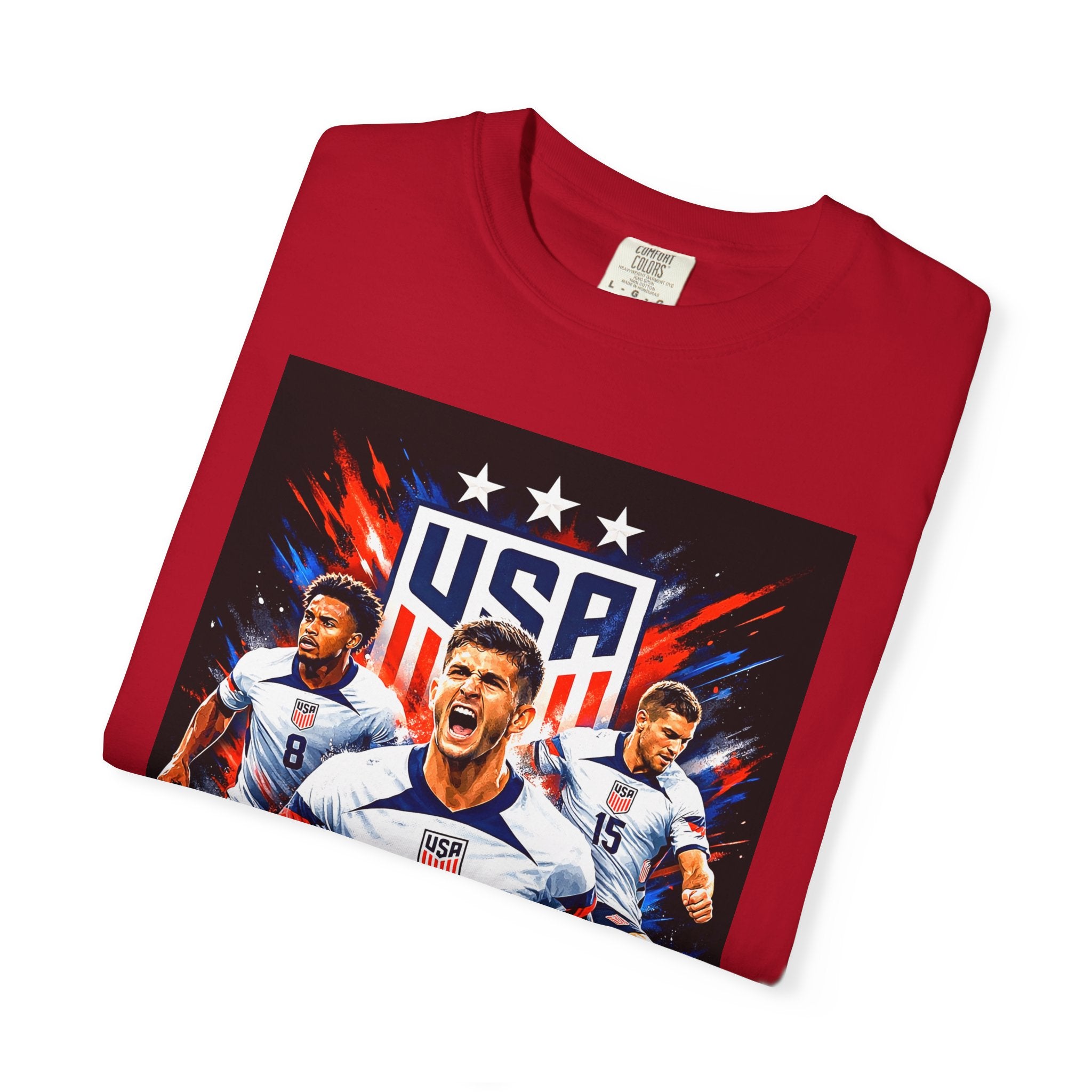 USA Soccer Players Team USA T-Shirt | 2026 World Cup Back Trophy Design, USA Flag, Gift for him, Collectible