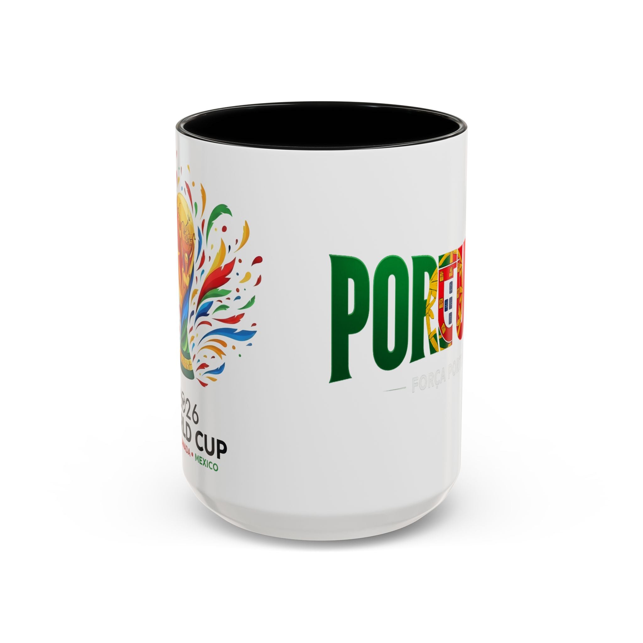 Portugal flag lettering Accent Coffee Mug | Portugal souvenir mug, Soccer World Cup 2026, Gift for Dad