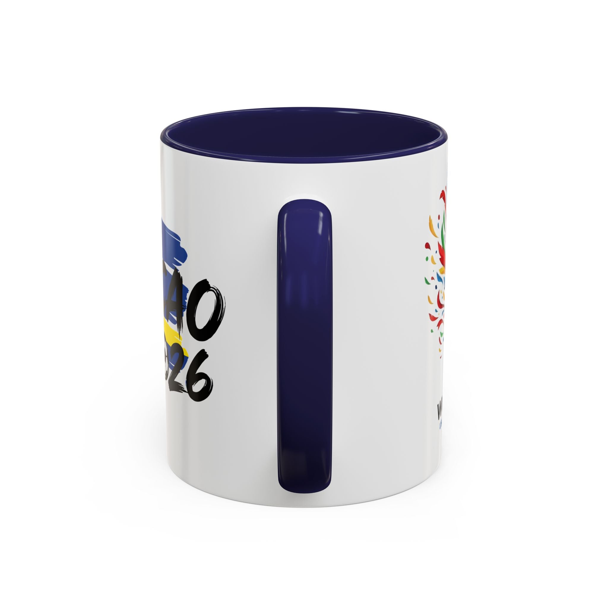 Curaçao 2026 Soccer Flag Accent Coffee Mug | 11oz 15oz,Soccer World Cup 2026, Gift For Dad