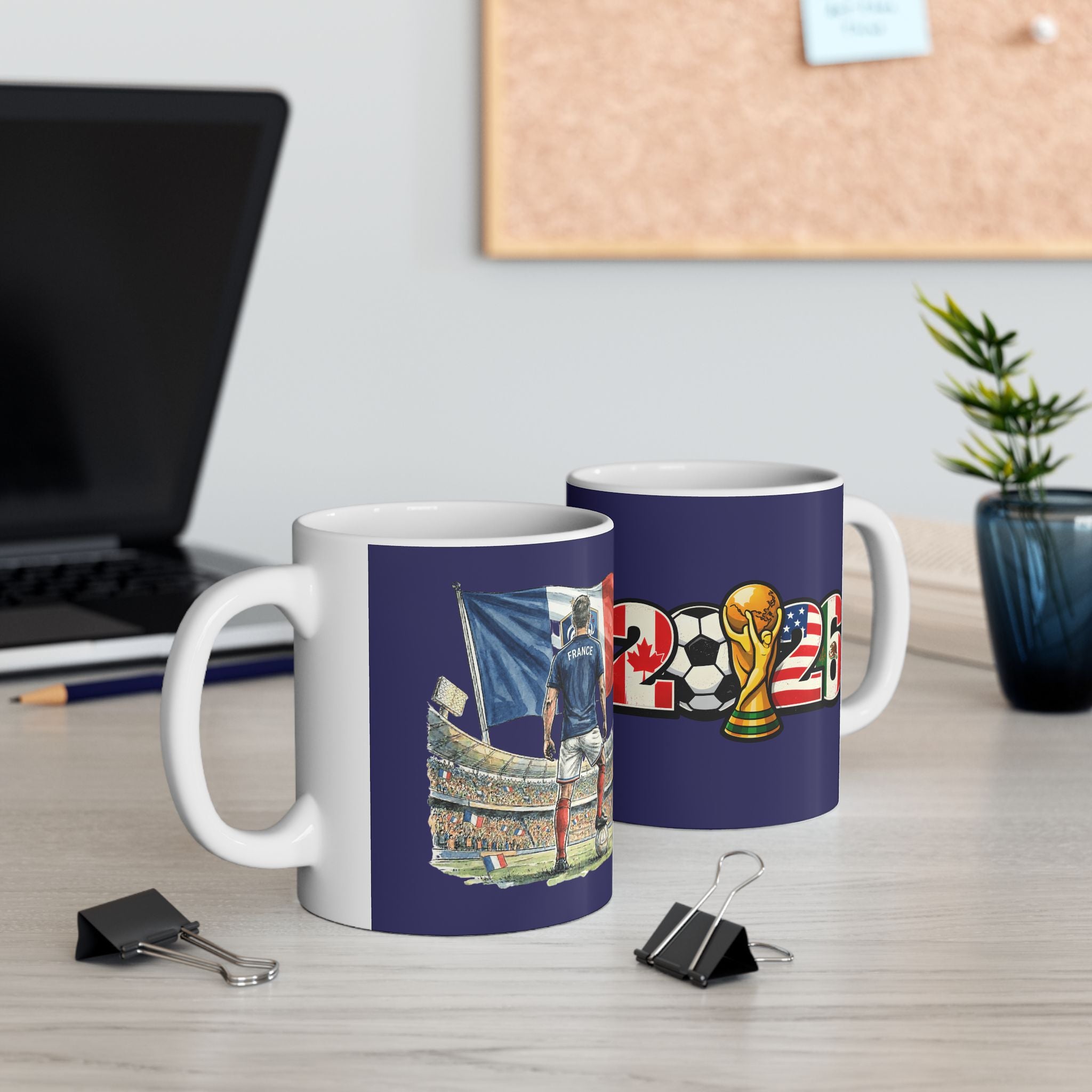 France World Cup 2026 Soccer Fans Mug, France Flag, Ceramic Mug, Gift For Dad