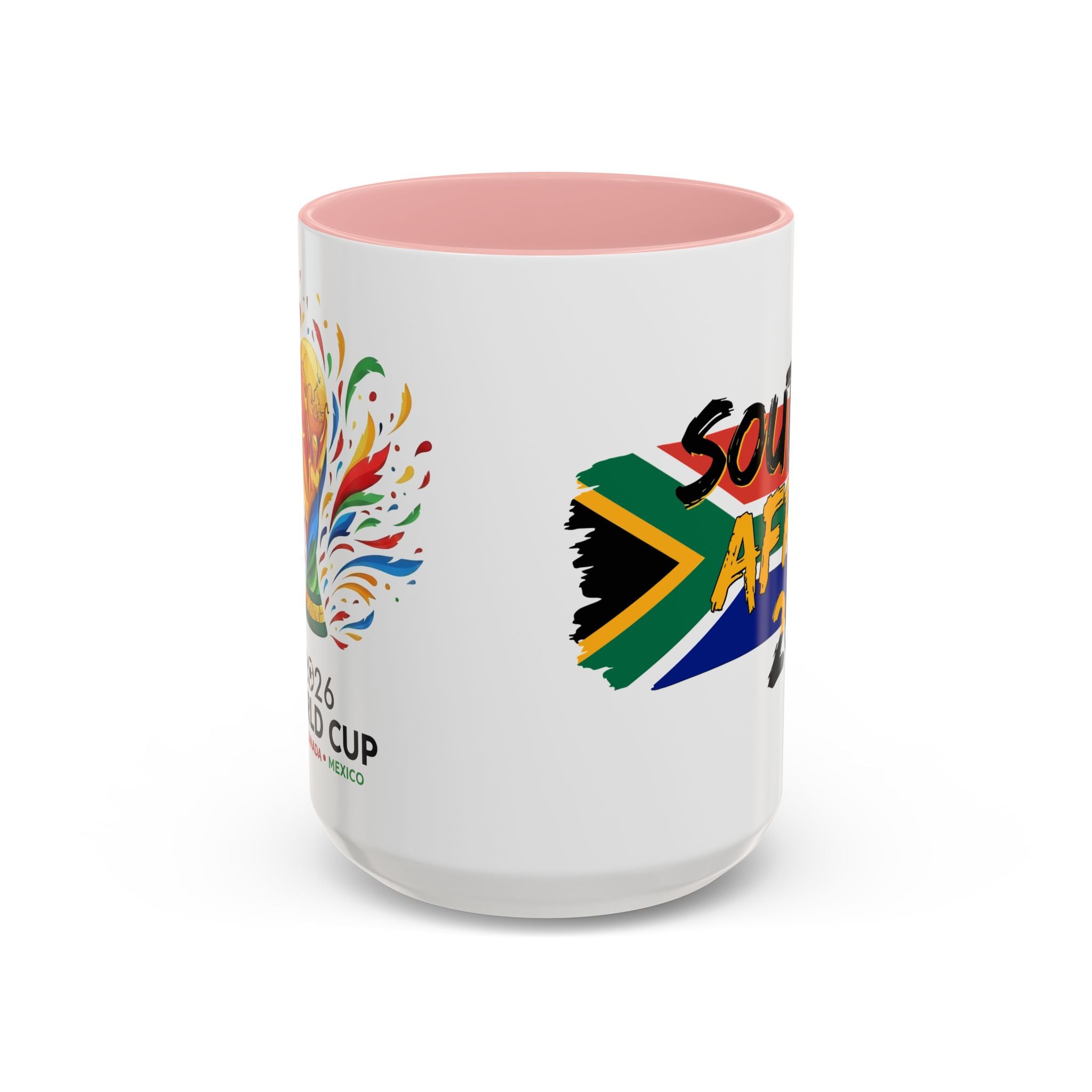 South Africa 2026 Soccer Flag Accent Coffee Mug | 11oz 15oz, Soccer World Cup 2026, Gift for Dad