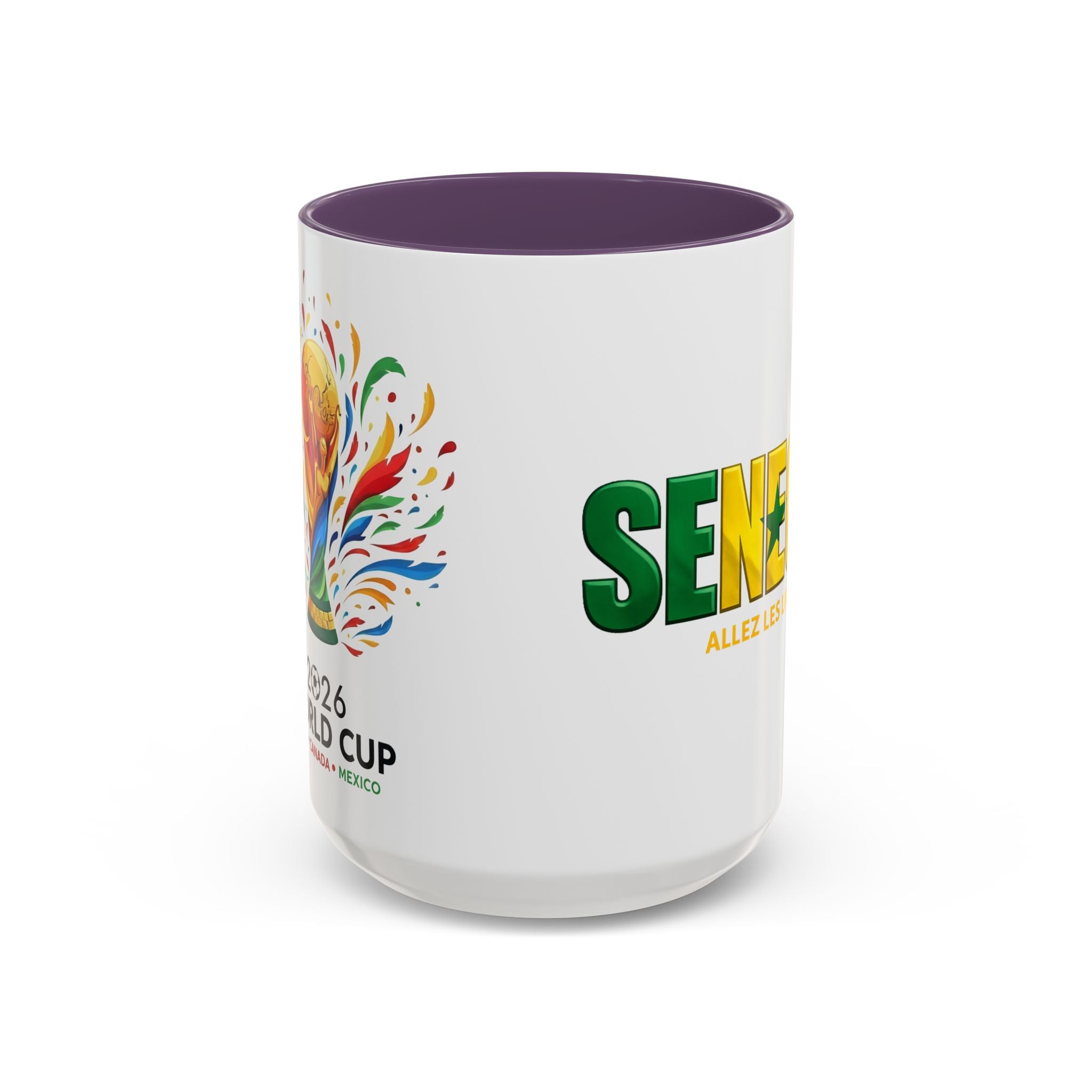 Senegal flag text mug | Accent Coffee Mug 11oz 15oz, Soccer World Cup 2026, Gift for Dad