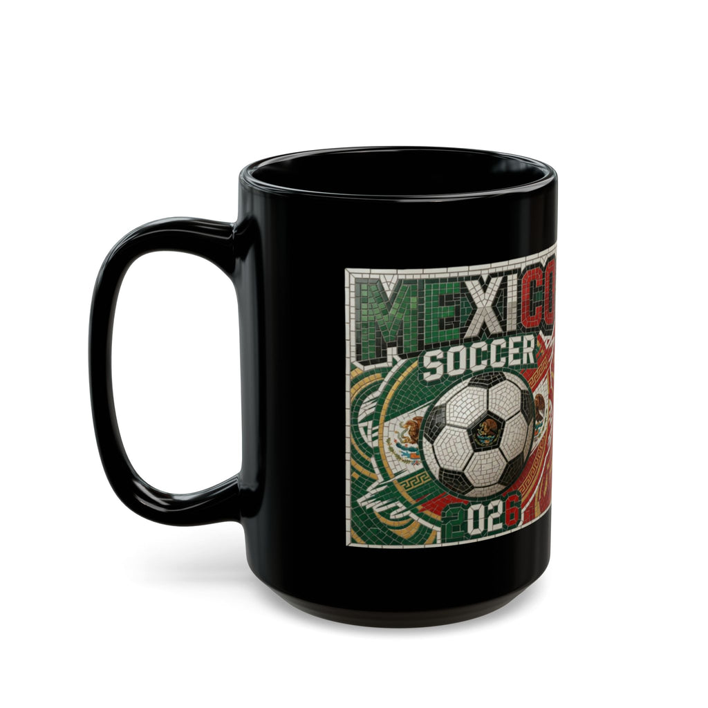 Mexico Soccer Player Mug | Black Ceramic Coffee Cup, World Cup 2026, Gift for Dad