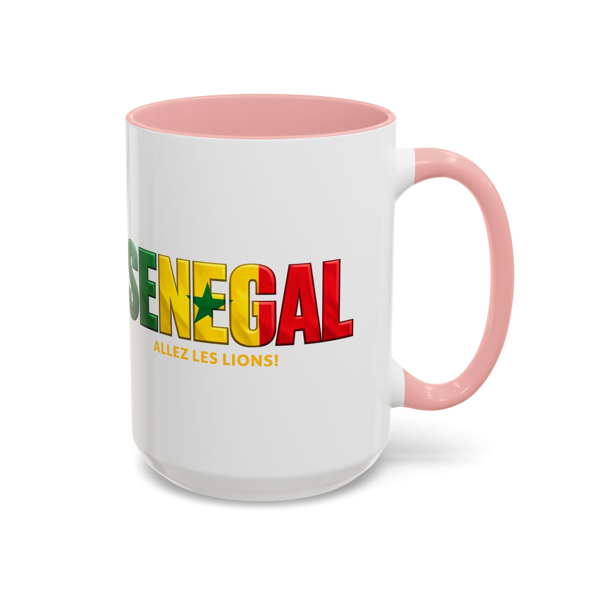 Senegal flag text mug | Accent Coffee Mug 11oz 15oz, Soccer World Cup 2026, Gift for Dad
