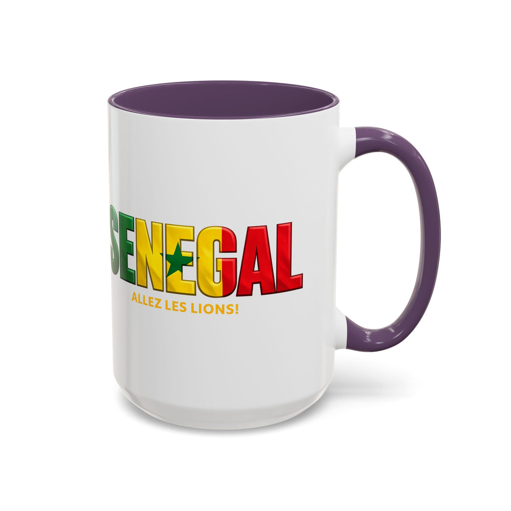 Senegal flag text mug | Accent Coffee Mug 11oz 15oz, Soccer World Cup 2026, Gift for Dad