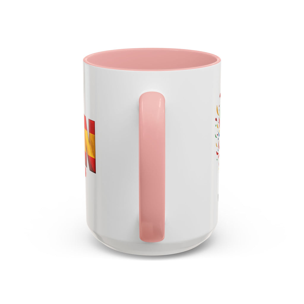 Spain Flag Word Mug | Accent Coffee Mug 11oz 15oz, Soccer World Cup 2026, Gift for Dad