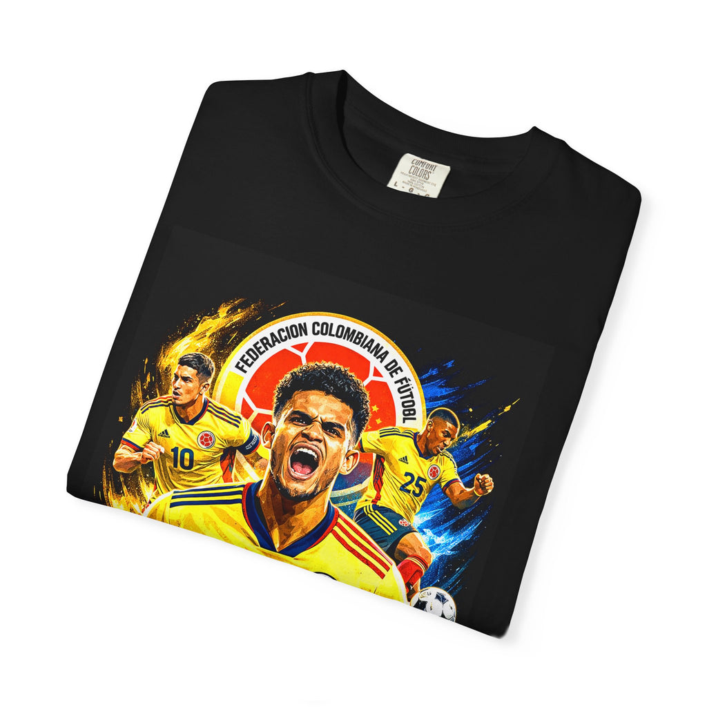 Colombia Selección Soccer Player Poster T-Shirt | 2026 World Cup Back Logo,Colombia Flag, Gift for him, Collectible