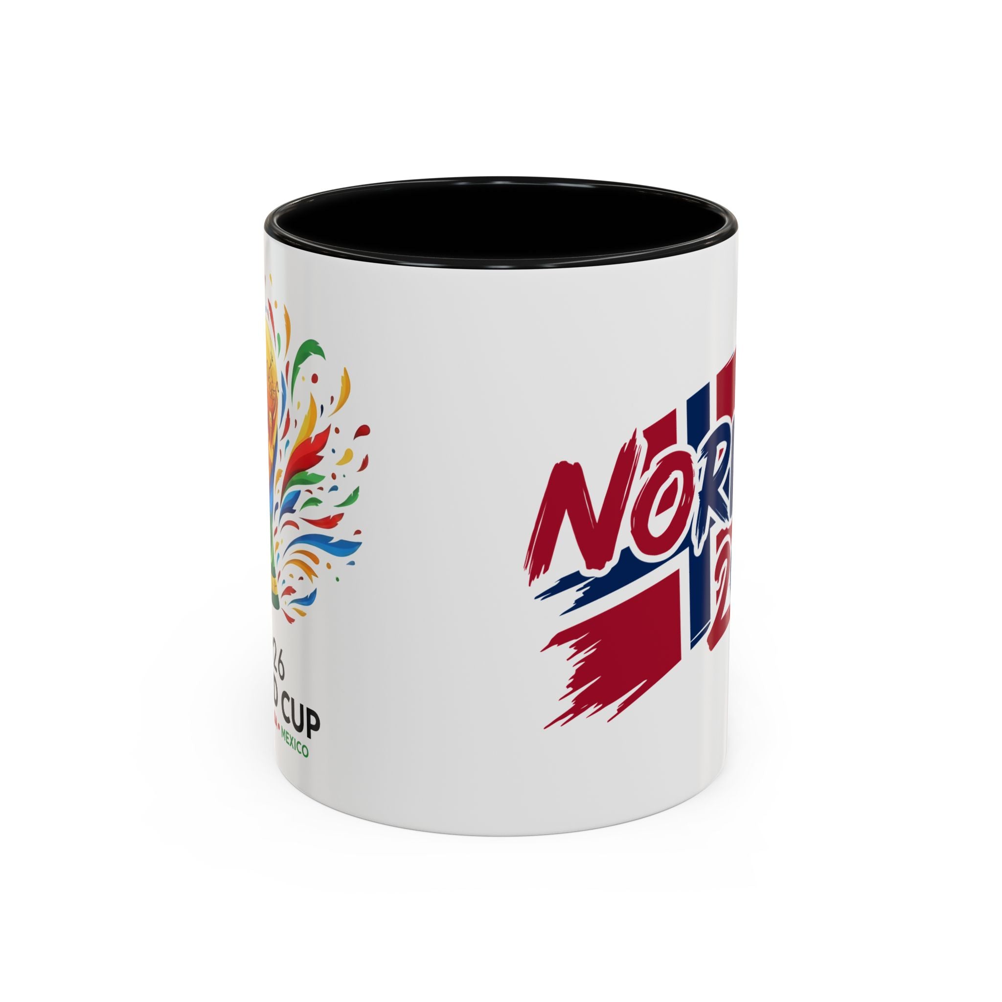 Norway 2026 Soccer Flag Accent Coffee Mug | 11oz 15oz, World Cup 2026, Gift for Dad