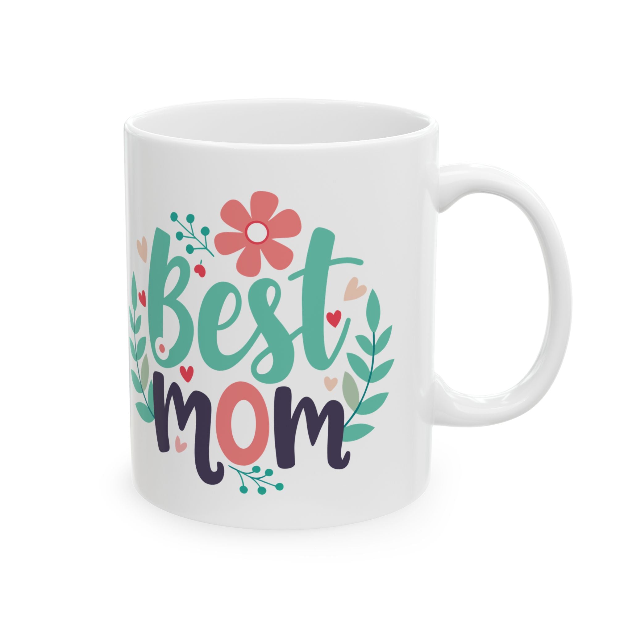 Best Mom floral wreath Mug | Ceramic coffee cup, Mother's Day, Gift For Mom