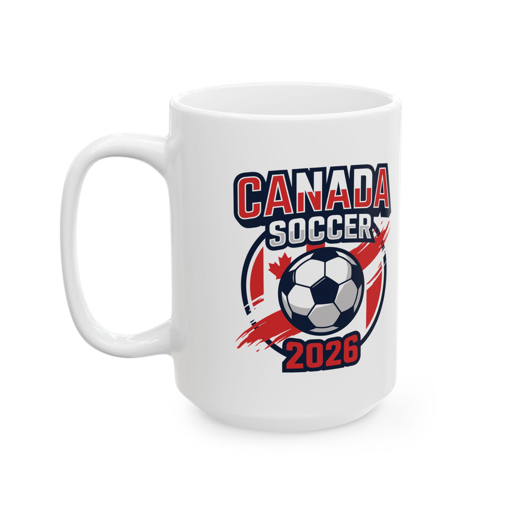 Canada Soccer Team Mug | Canada Flag Soccer Coffee Cup, World Cup 2026 Ceramic Mugs