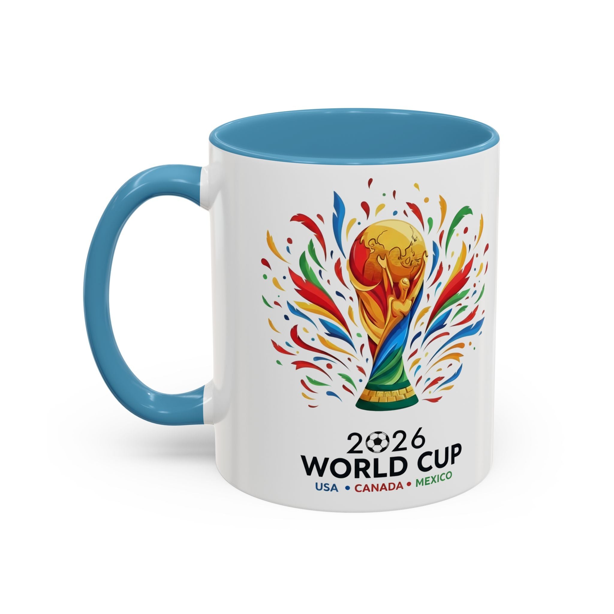 Algeria 2026 Soccer Logo Accent Coffee Mug | 11oz 15oz, Soccer World Cup 2026, Gifts for Dad