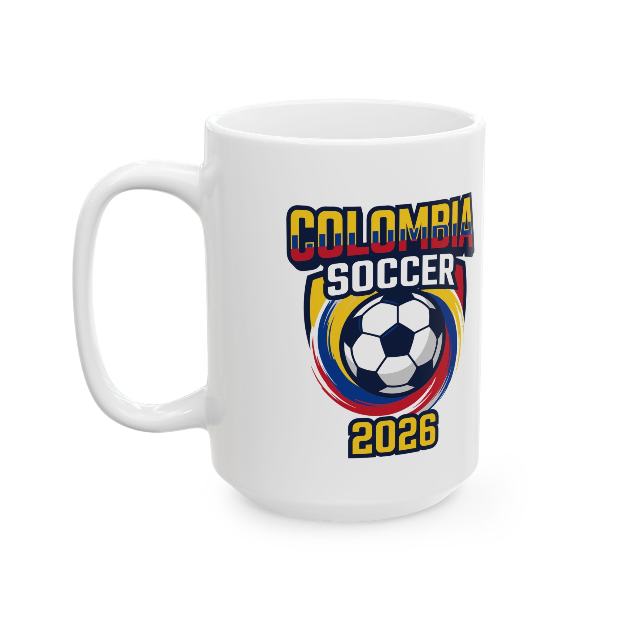 Colombia| Soccer Ball Flag Design,Coffee Mug 11oz or 15oz, World Cup 2026 Gift for Dad, Colombia Flag