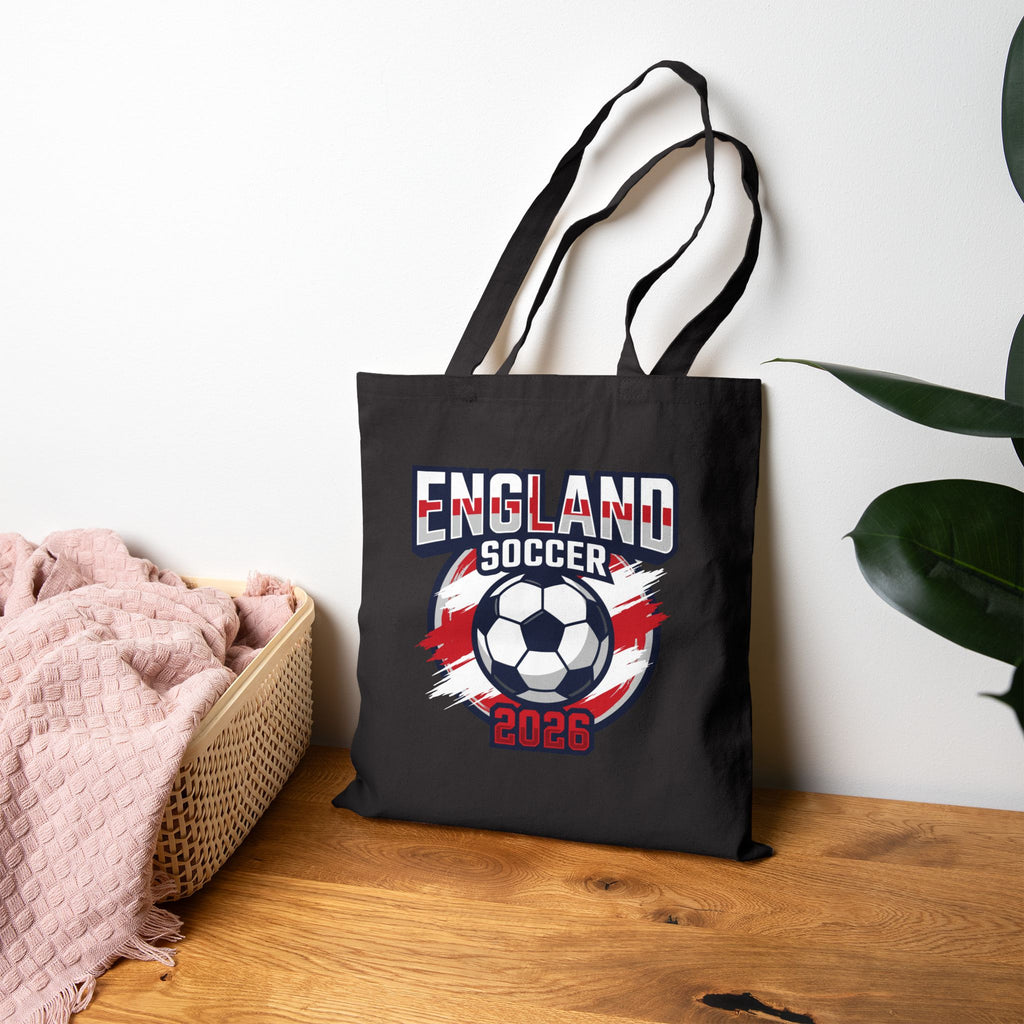 England Soccer 2026 Tote Bag, World Cup Football Canvas Tote, Mother's Day Gift
