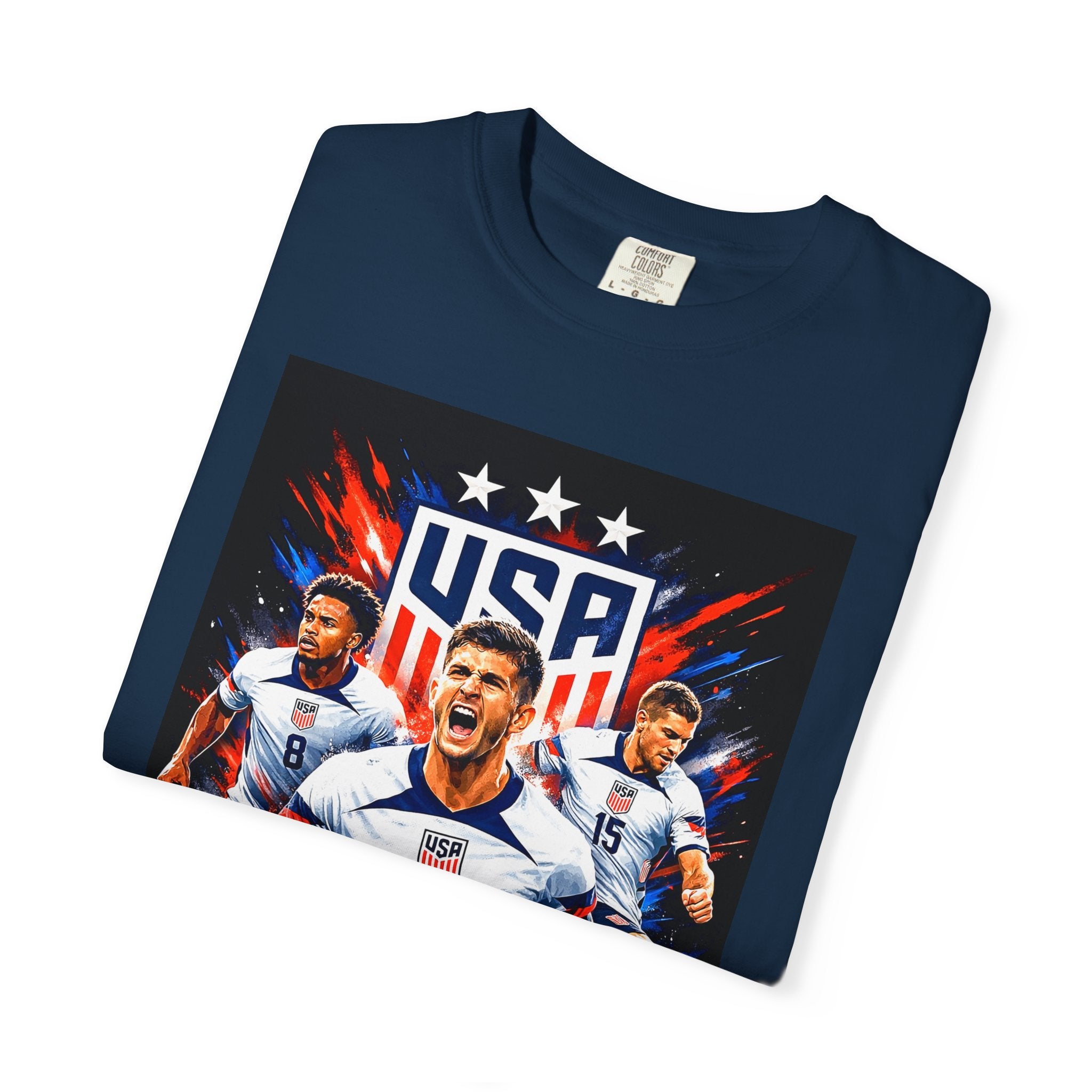 USA Soccer Players Team USA T-Shirt | 2026 World Cup Back Trophy Design, USA Flag, Gift for him, Collectible