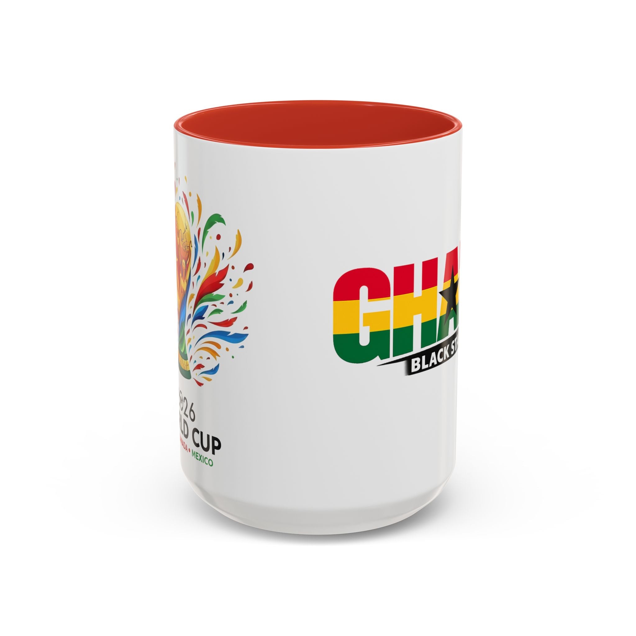 Ghana Black Stars flag stripe Accent Coffee Mug | 11oz 15oz, World Cup 2026, Gift for Dad